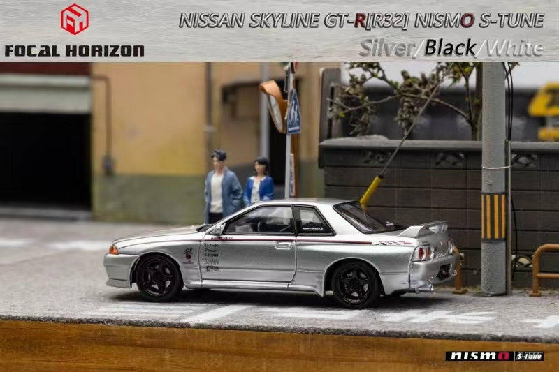 Focal Horizon Skyline R32 GT-R 3rd Gen Nismo S-Tune Silver Nismo Livery 1:64