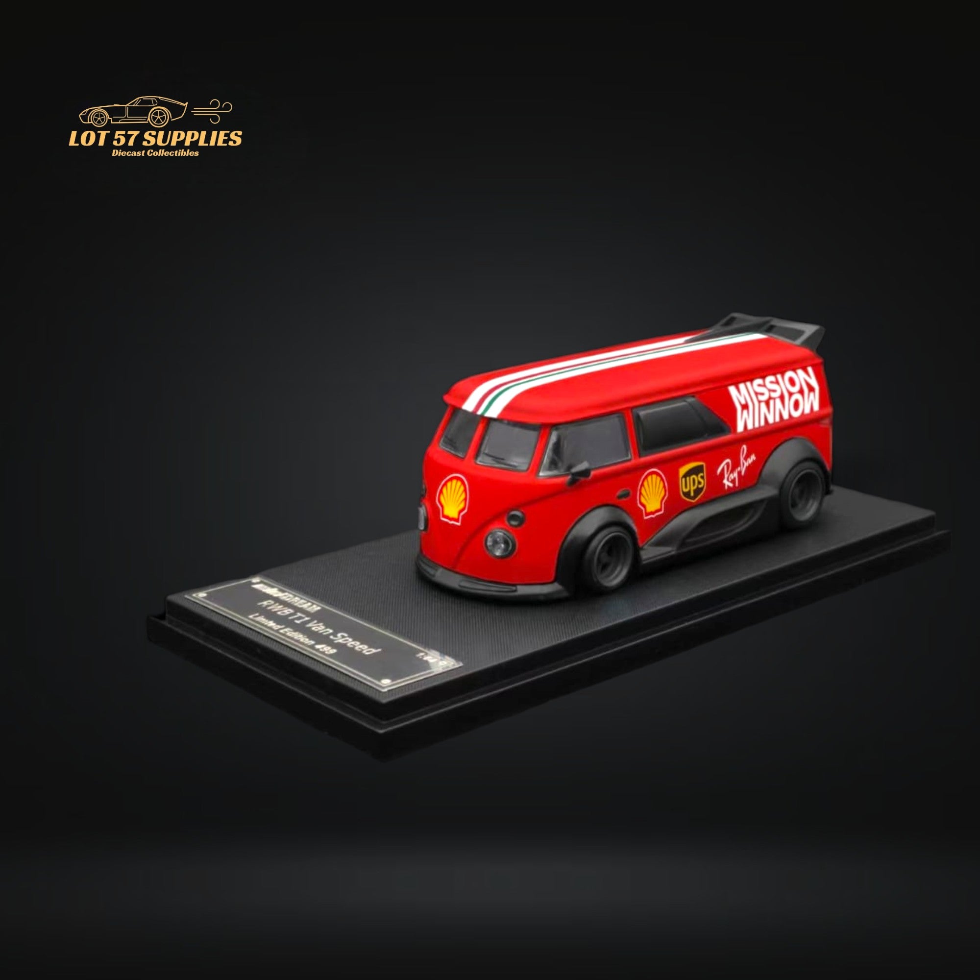 Mini Dream Volkswagen T1 RWB Van in Red WM Livery 1:64