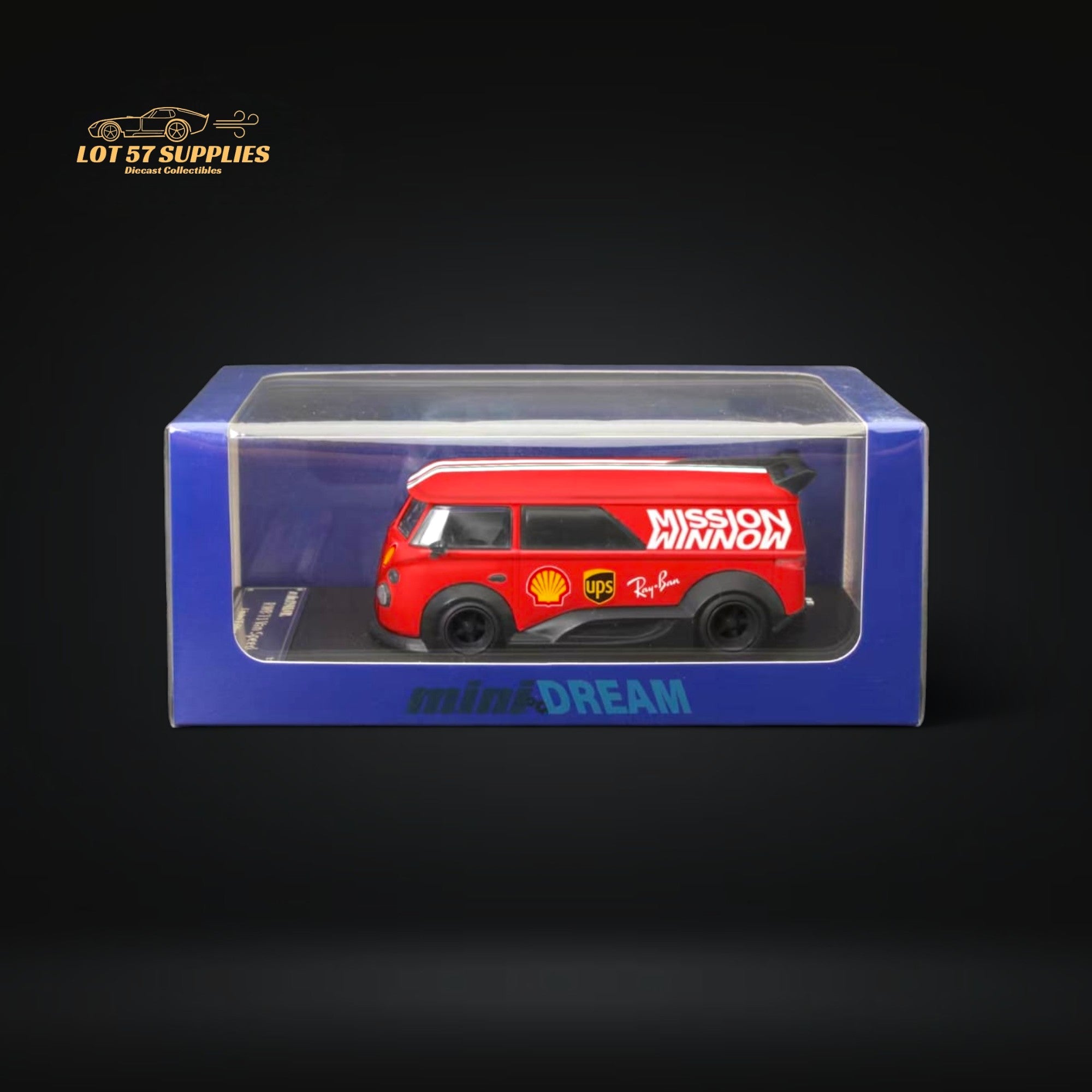 Mini Dream Volkswagen T1 RWB Van in Red WM Livery 1:64