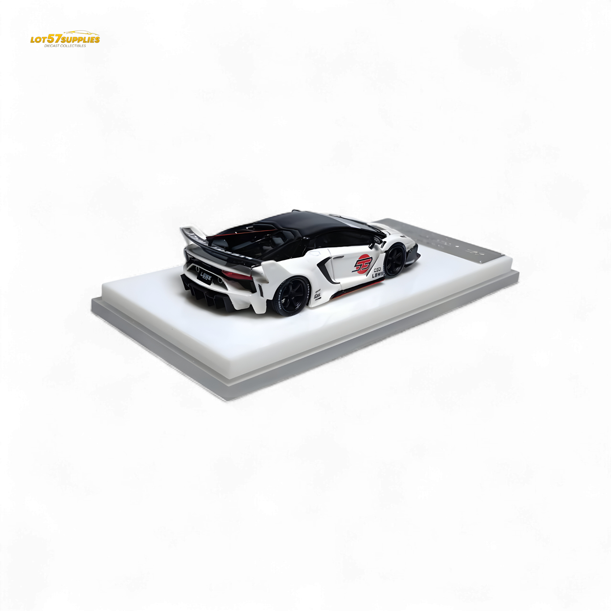 ScaleMini Lamborghini Aventador GT EVO LBWK LB-Silhouette Works in White Limited to 499 Pcs 1:64 Resin