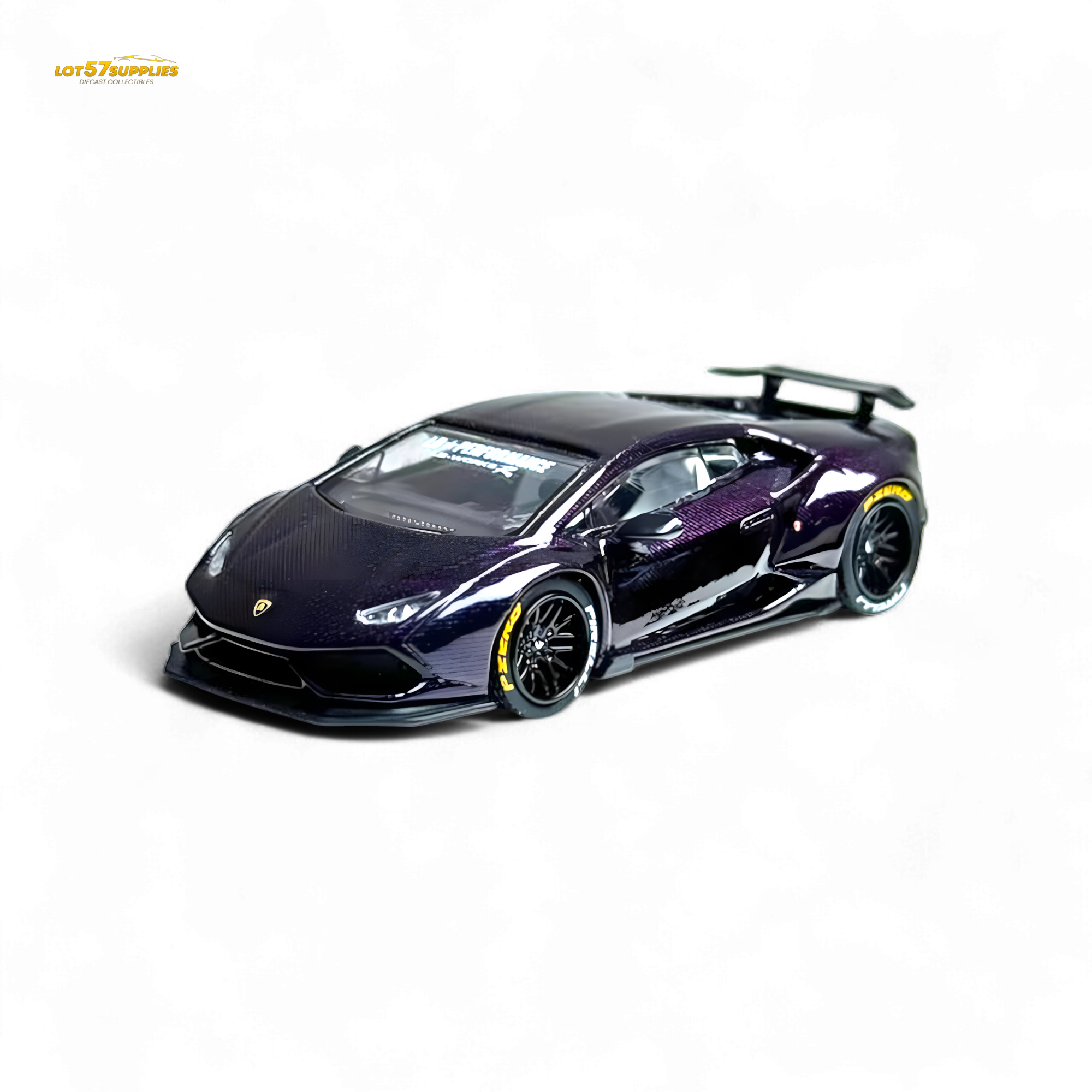 King Model Lamborghini Huracan LP610 LB 1.0 Purple Carbon Fiber 1:64