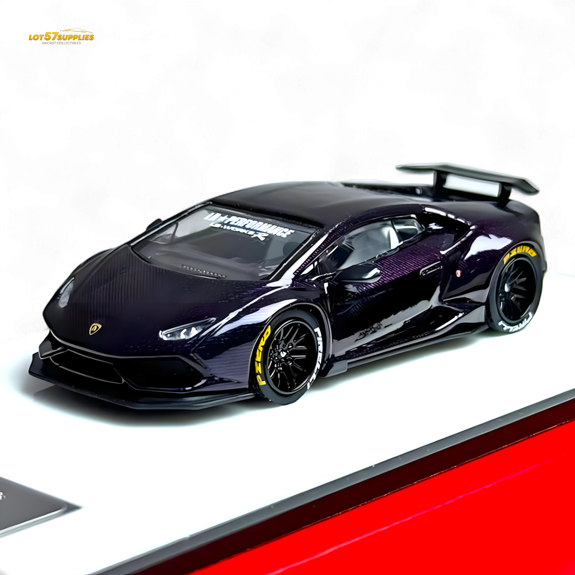 King Model Lamborghini Huracan LP610 LB 1.0 Purple Carbon Fiber 1:64