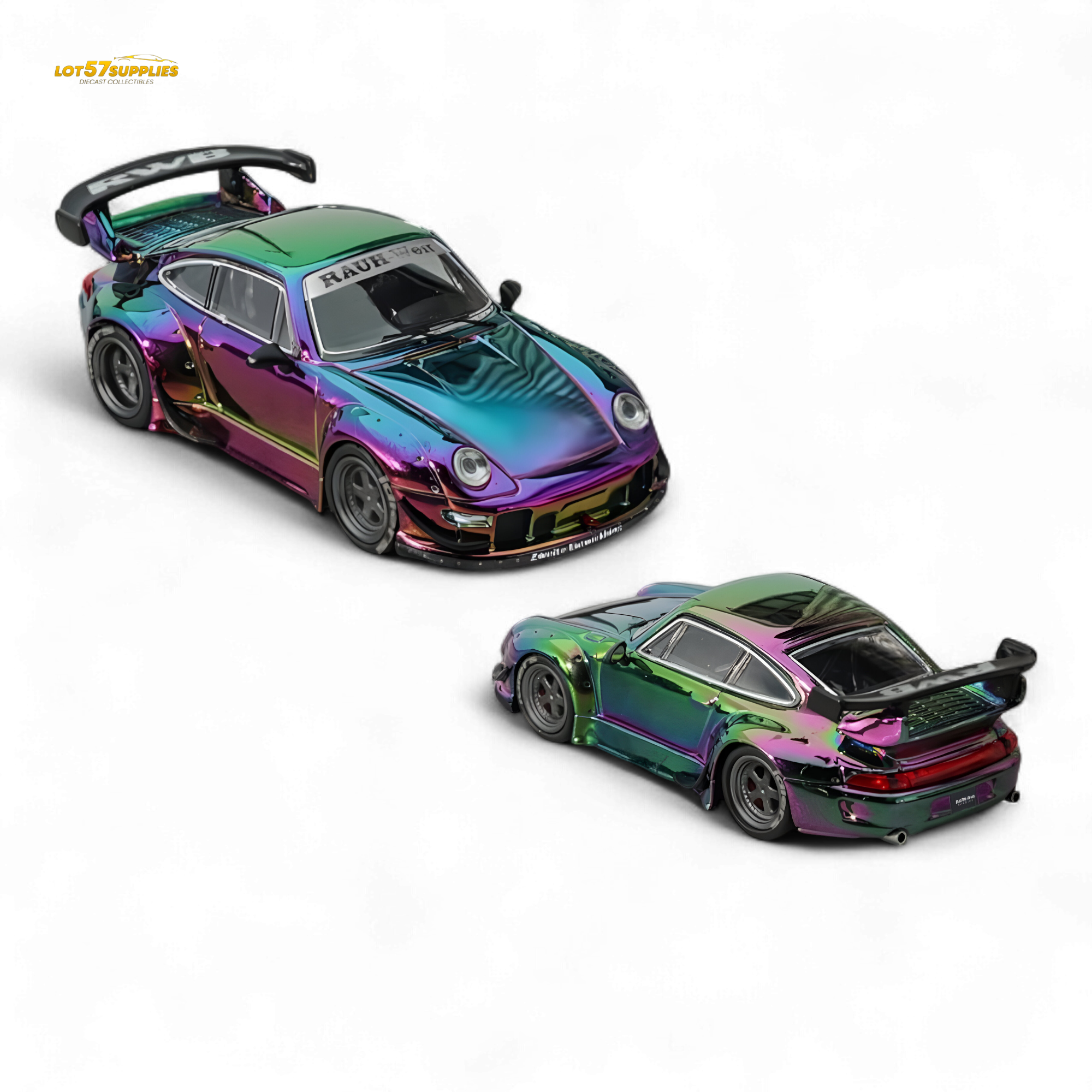 Star Model Porsche RWB 993 GT Wing Magic Purple-Green 1:64