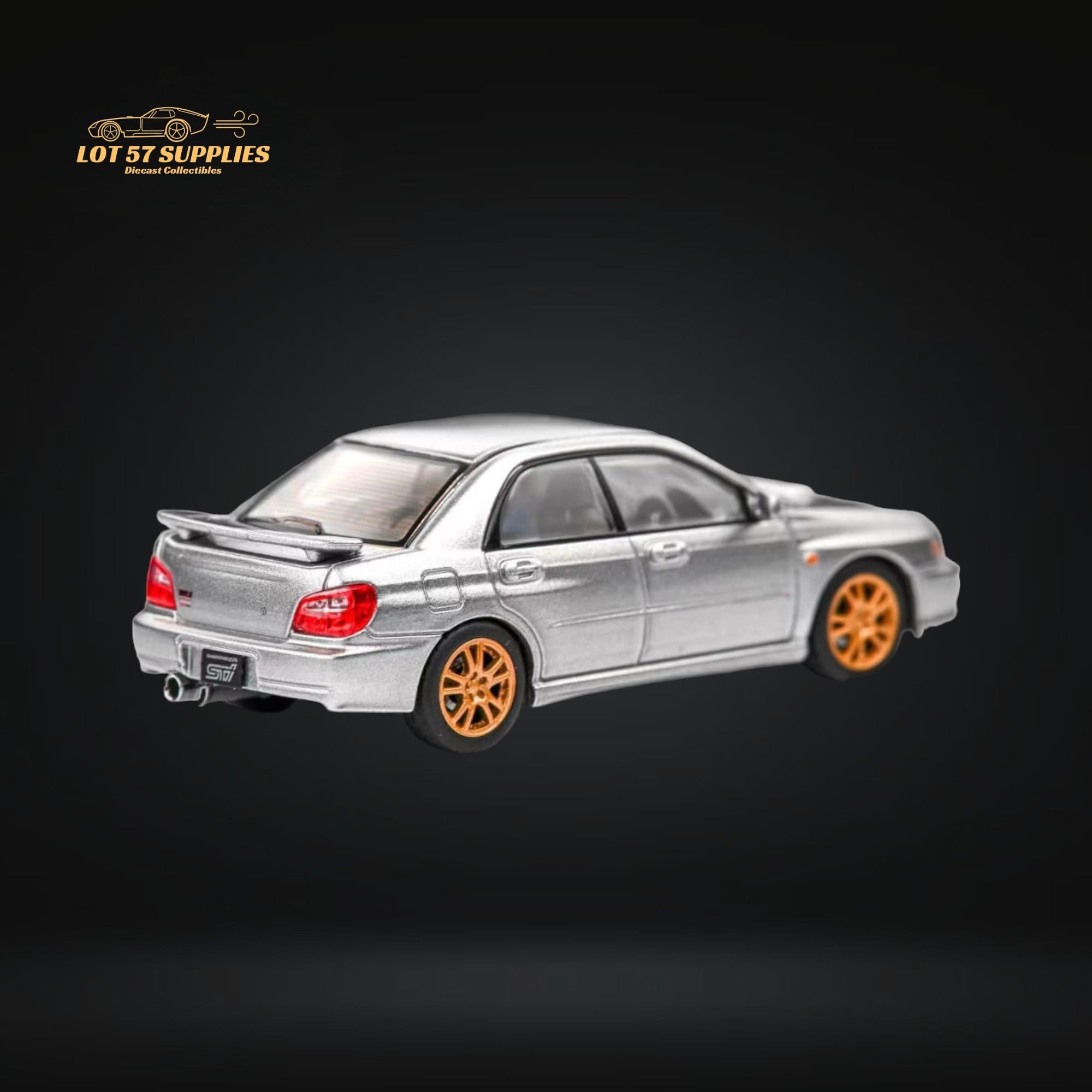 Furuya Subaru Impreza WRX STI 7th Gen Sedan Silver Gold Wheels 1:64