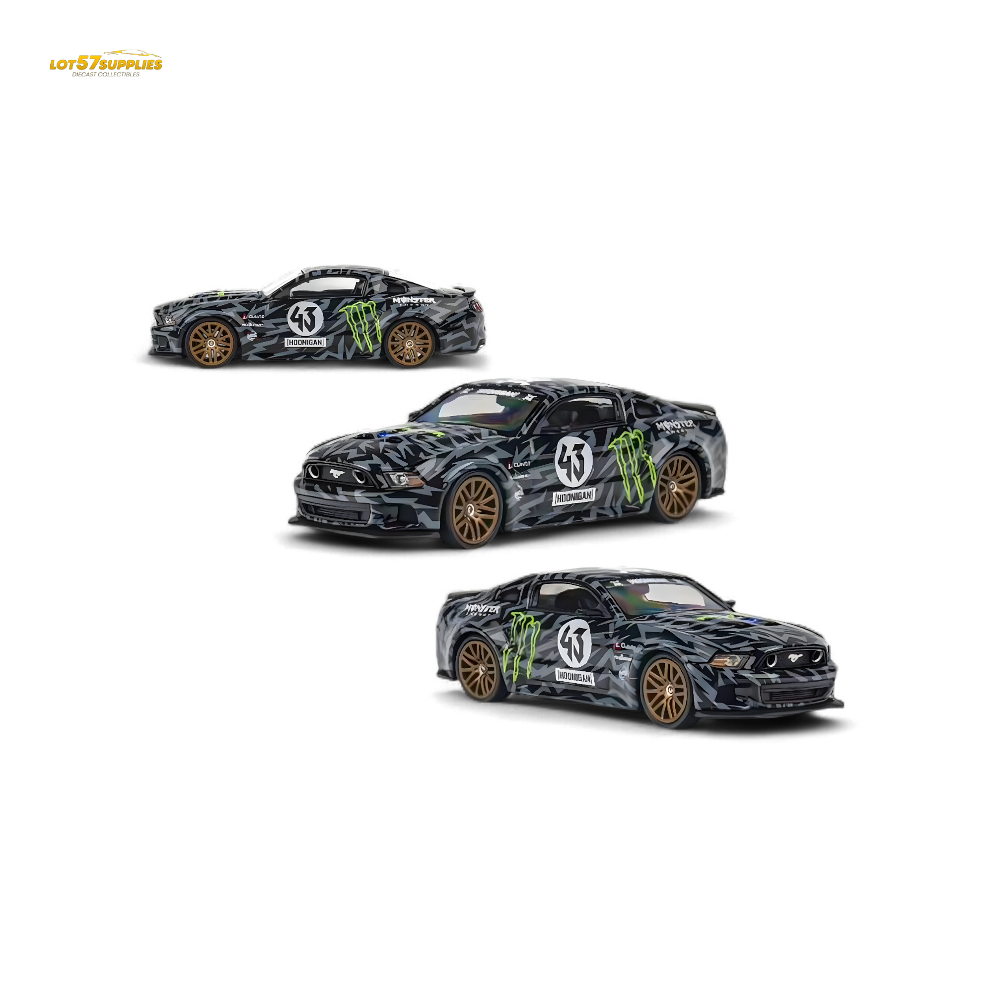 GDO Hunter x DCM 2014 Ford Mustang GT 5.0 Monster Livery 1:64