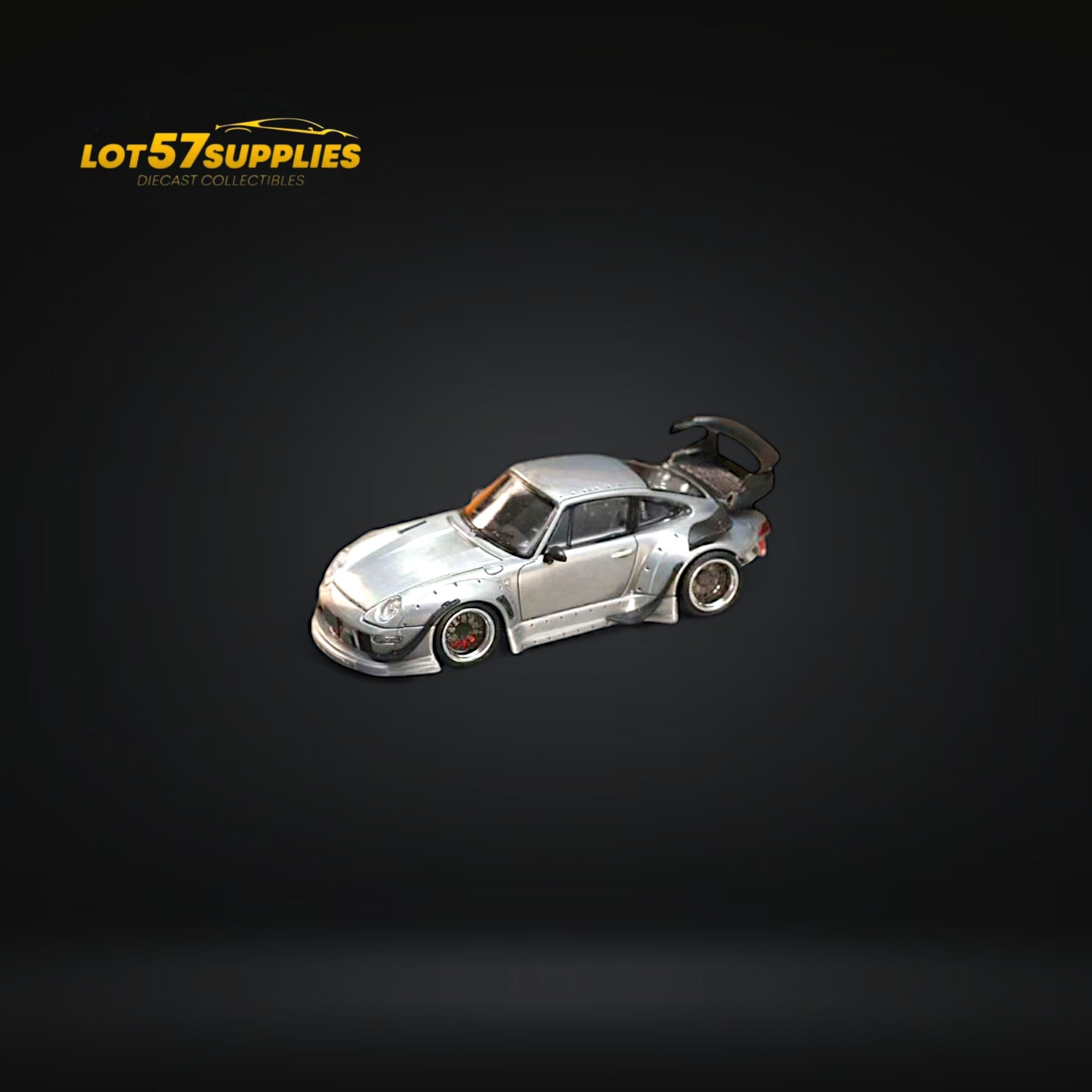 (Pre-Order) Street Weapon Porsche RWB 993 Raw Varnish Color Low Wing 1:64