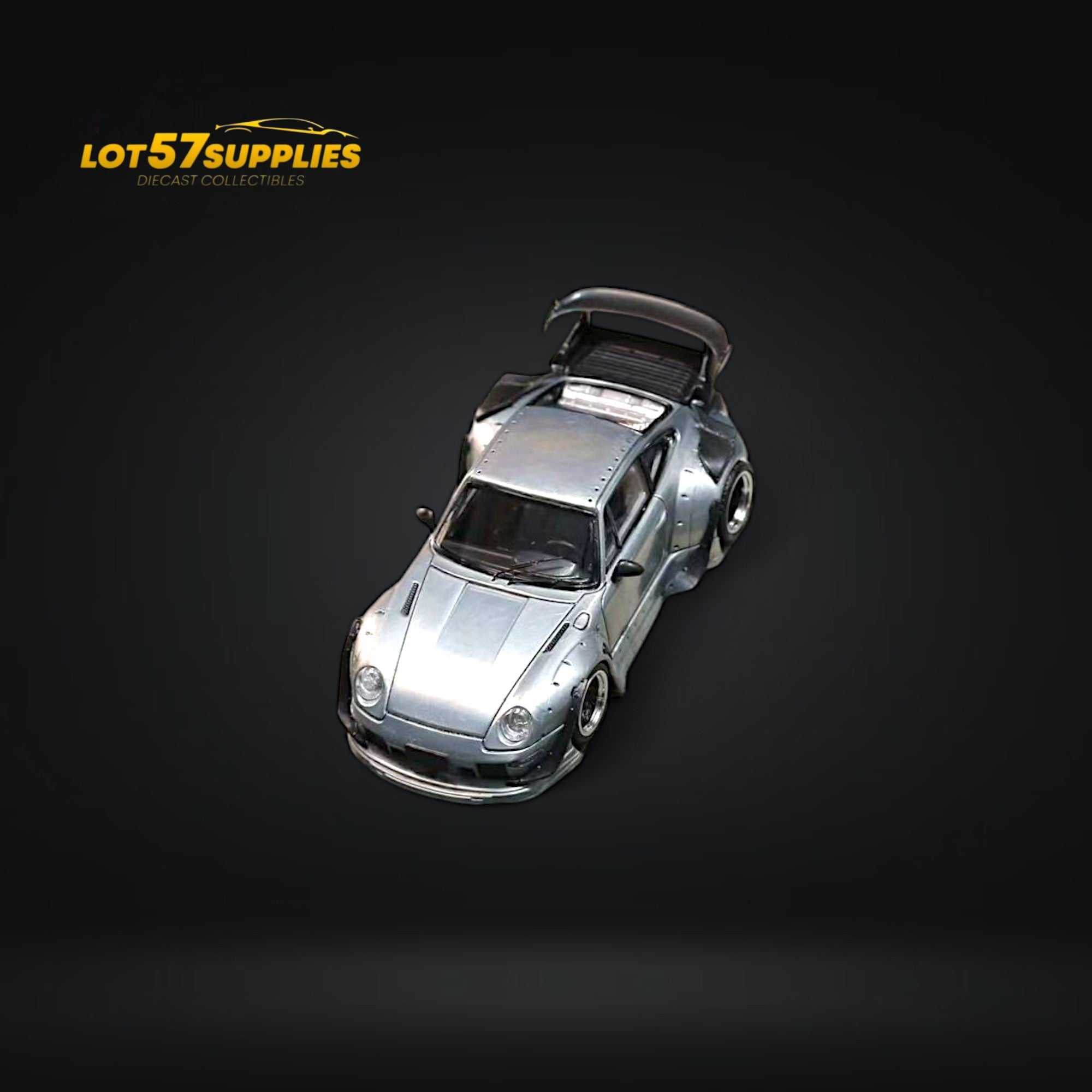 (Pre-Order) Street Weapon Porsche RWB 993 Raw Varnish Color Low Wing 1:64