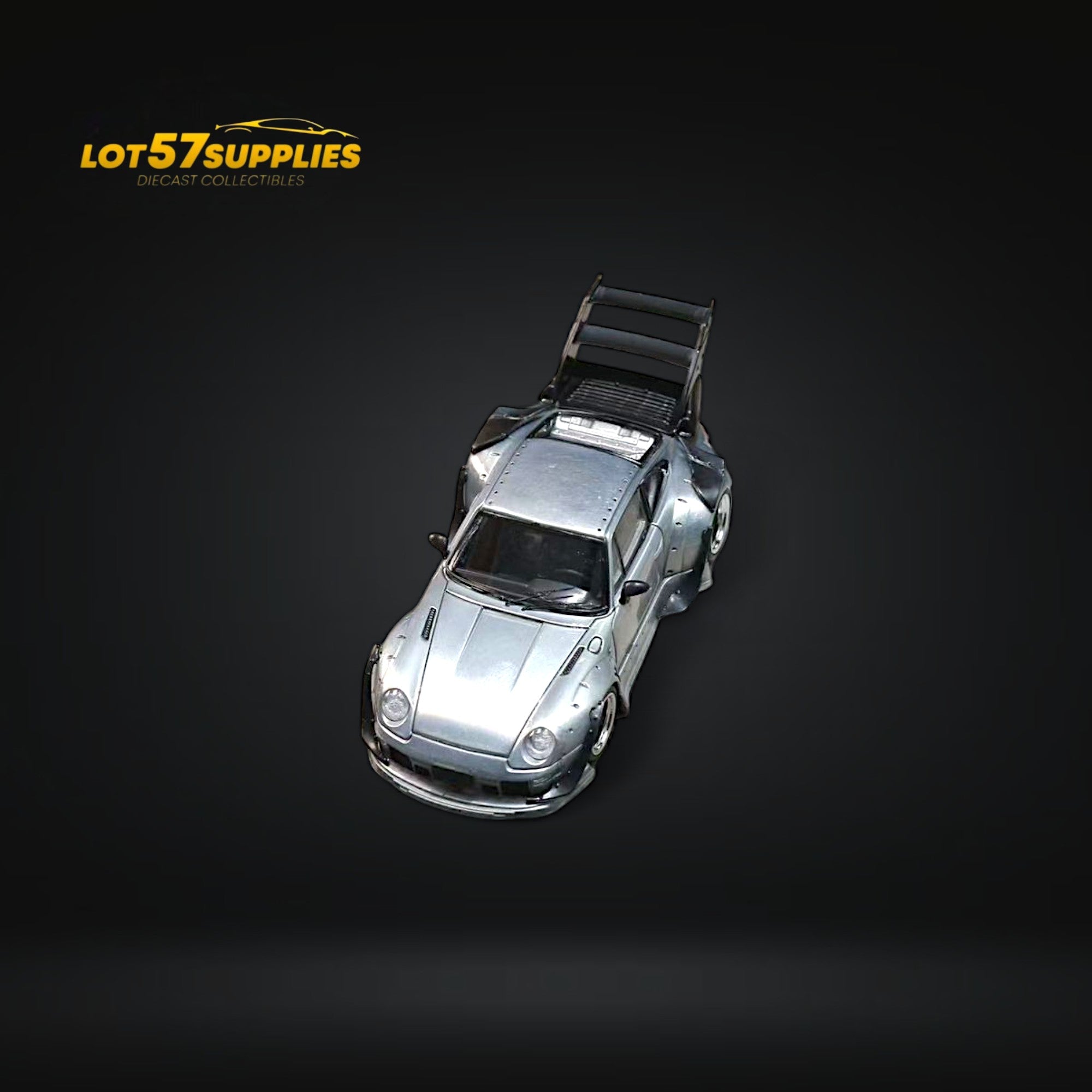 (Pre-Order) Street Weapon Porsche RWB 993 Raw Varnish Color High Wing 1:64