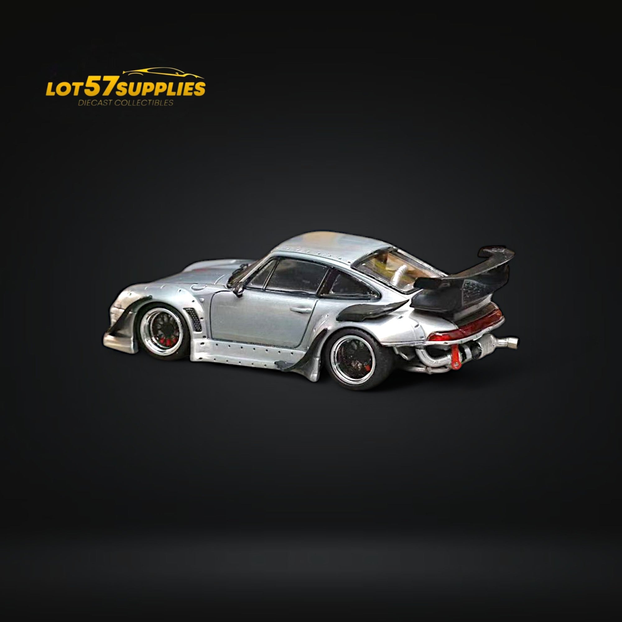 (Pre-Order) Street Weapon Porsche RWB 993 Raw Varnish Color Low Wing 1:64
