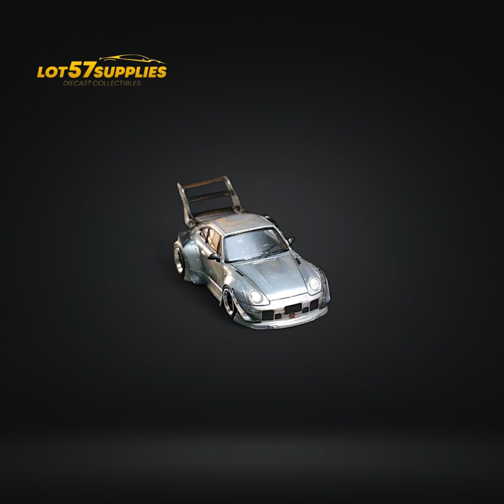 (Pre-Order) Street Weapon Porsche RWB 993 Raw Varnish Color High Wing 1:64