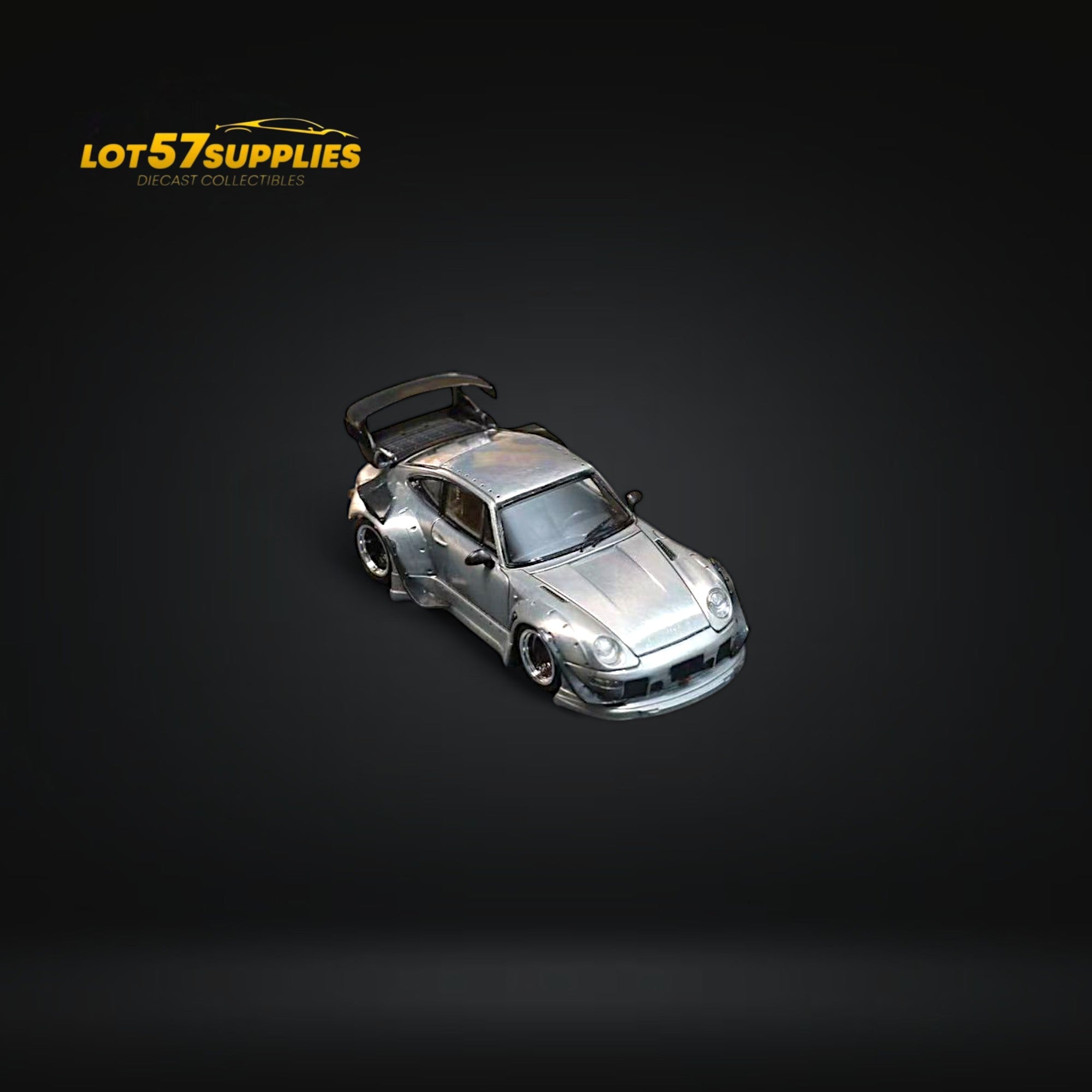 (Pre-Order) Street Weapon Porsche RWB 993 Raw Varnish Color Low Wing 1:64