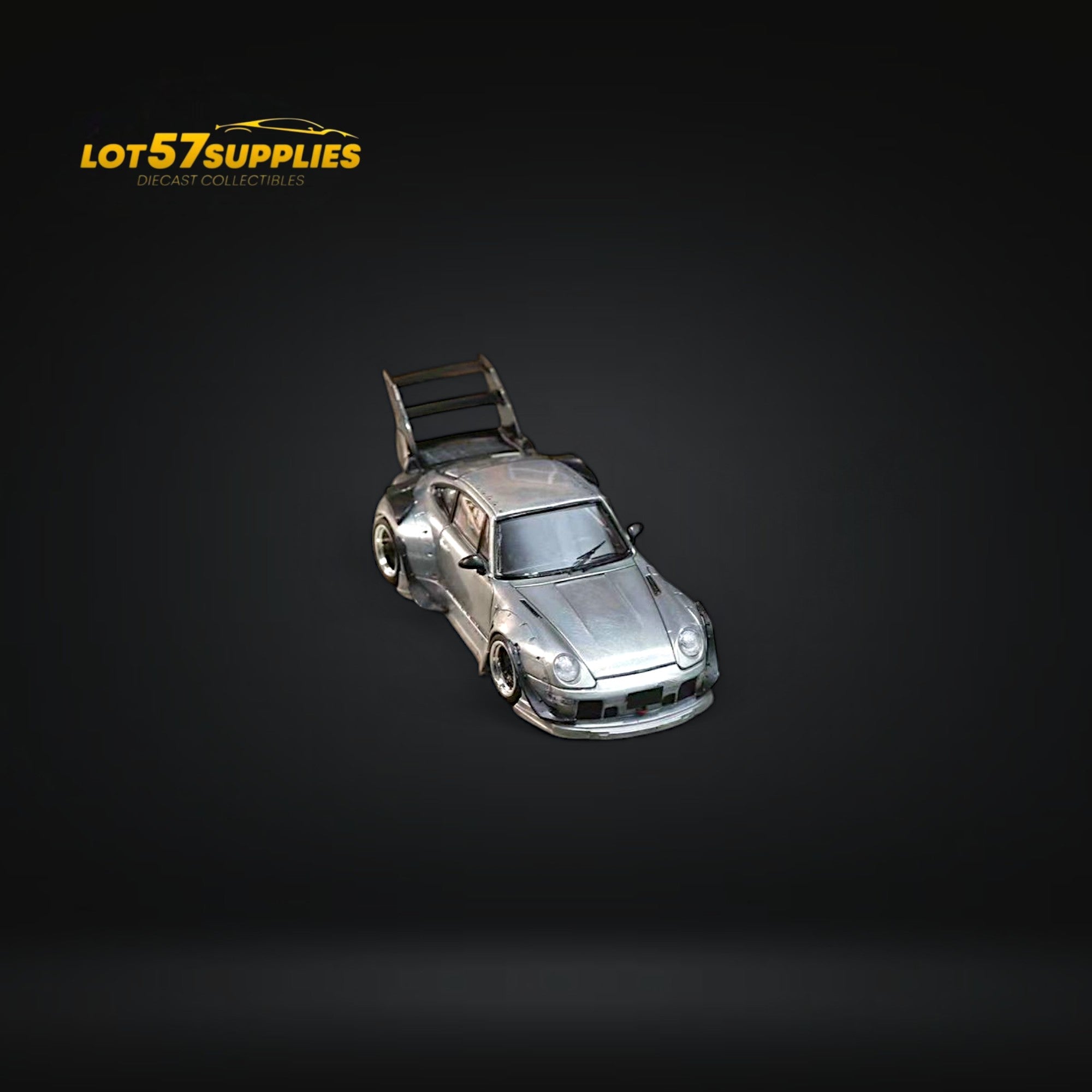 (Pre-Order) Street Weapon Porsche RWB 993 Raw Varnish Color High Wing 1:64