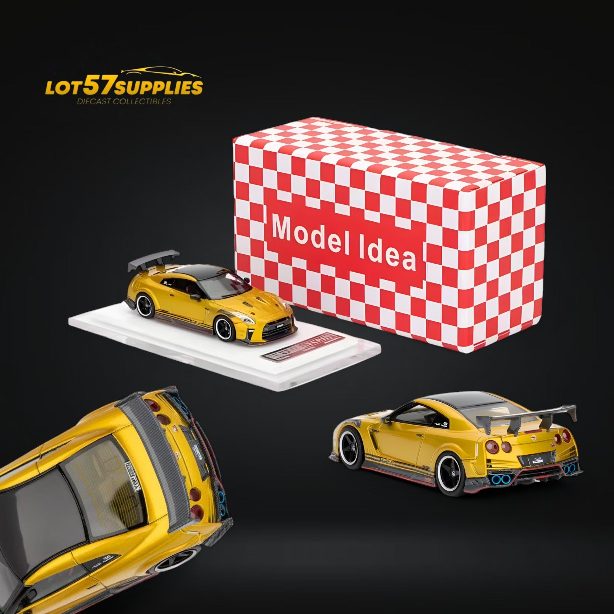 (Pre-Order) Model Idea GT-R R35 TOP SECRET Modified Version Resin 1:64 - Limited to 299pcs