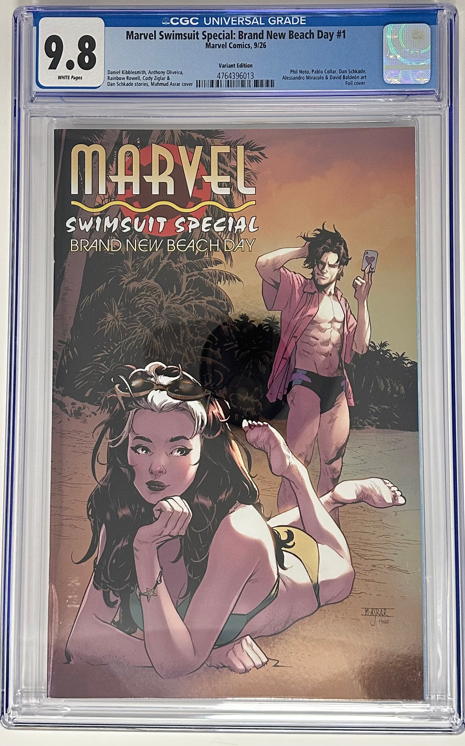 [FOIL] MARVEL SWIMSUIT SPECIAL: BRAND NEW BEACH DAY #1 CGC 9.8 BLUE LABEL MAHMUD ASRAR VARIANT COVER [IN STOCK]