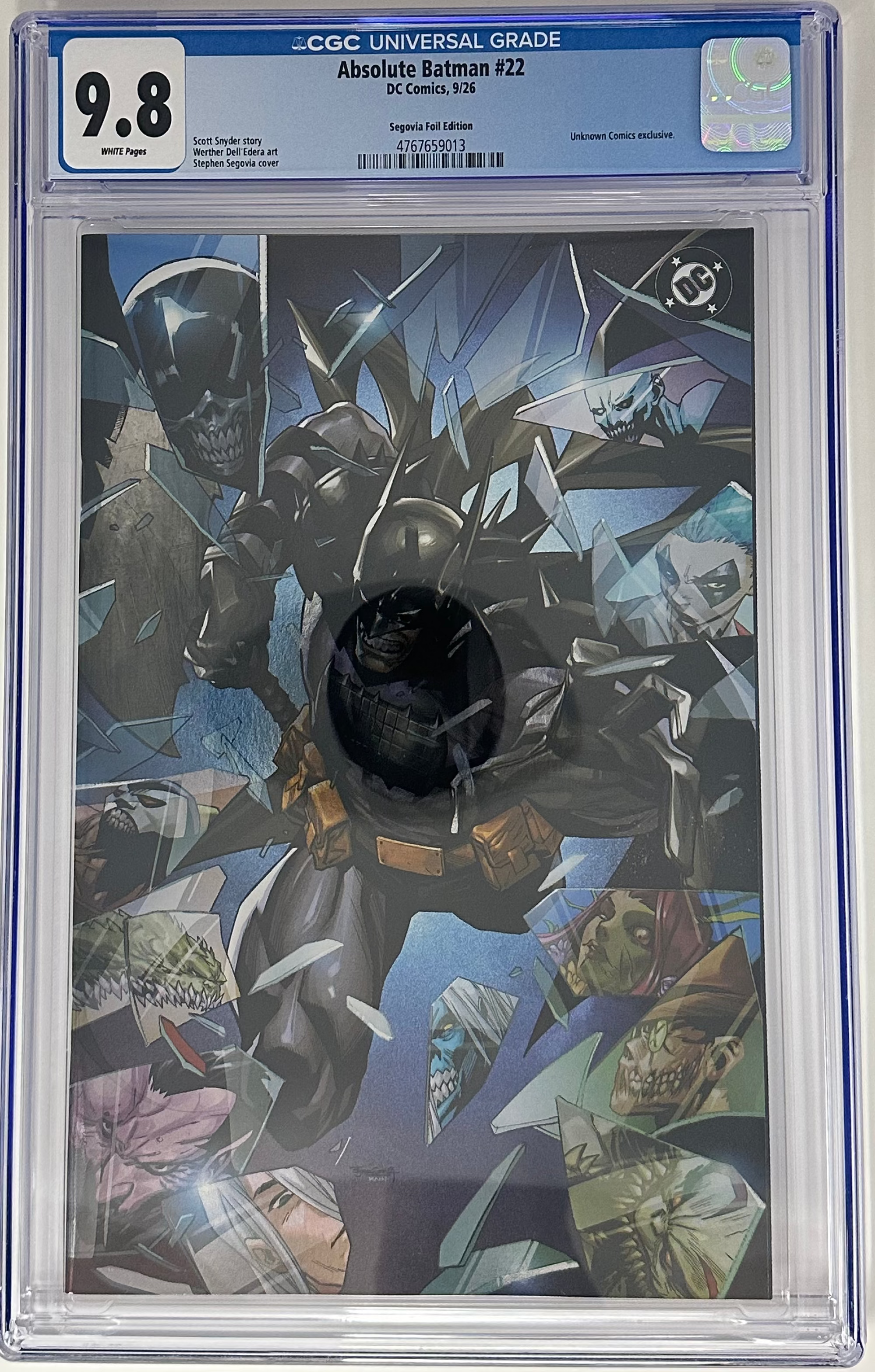 [FOIL] ABSOLUTE BATMAN #22 CGC 9.8 BLUE LABEL STEPHEN SEGOVIA EXCLUSIVE VAR [IN STOCK]