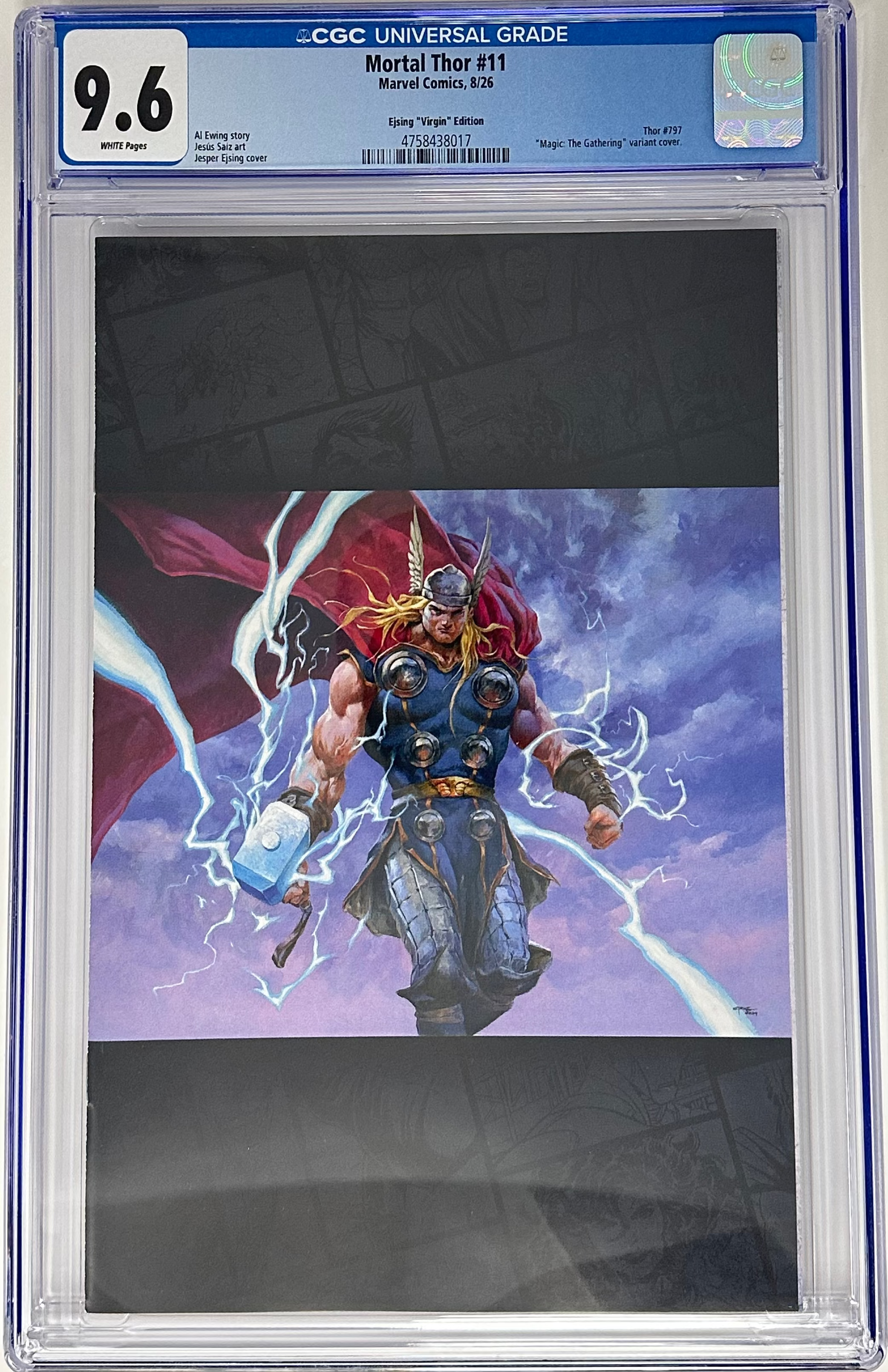 MORTAL THOR #11 CGC 9.6 BLUE LABEL EJSING 1:50 VIRGIN VAR [IN STOCK]
