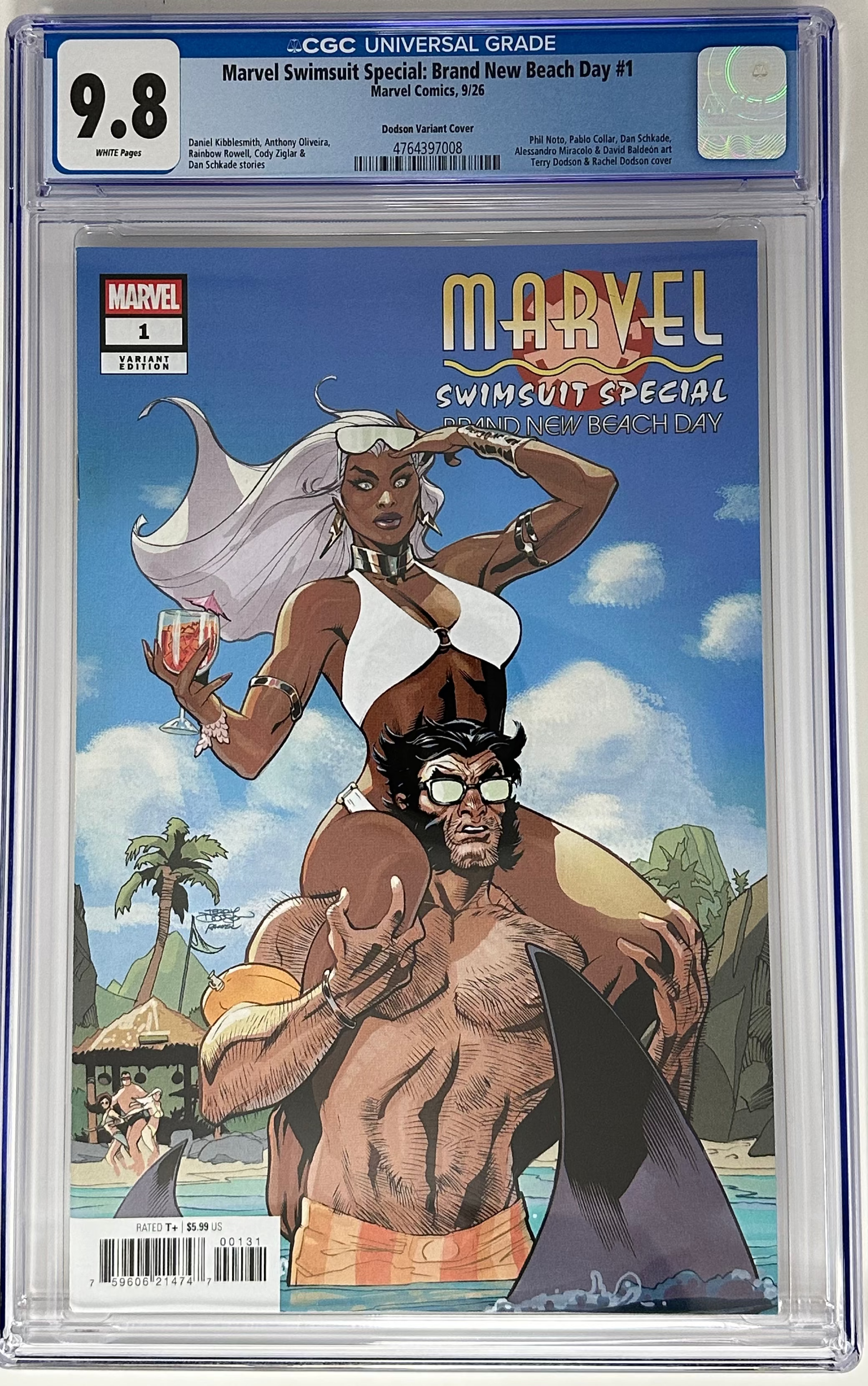 MARVEL SWIMSUIT SPECIAL: BRAND NEW BEACH DAY #1 CGC 9.8 BLUE LABEL DODSON VAR [IN STOCK]