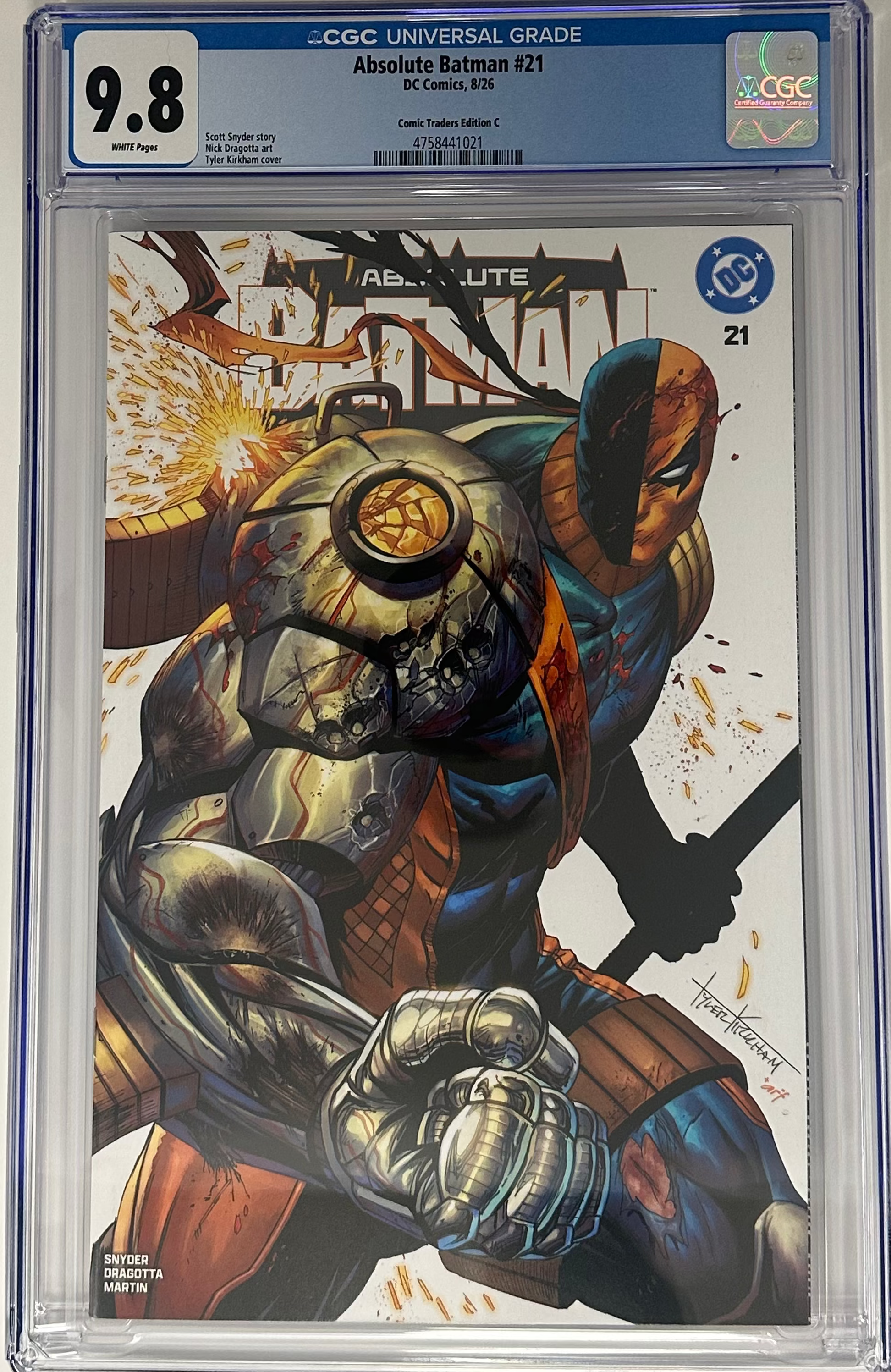 ABSOLUTE BATMAN #21 CGC 9.8 BLUE LABEL TYLER KIRKHAM EXCLUSIVE VAR [IN STOCK]