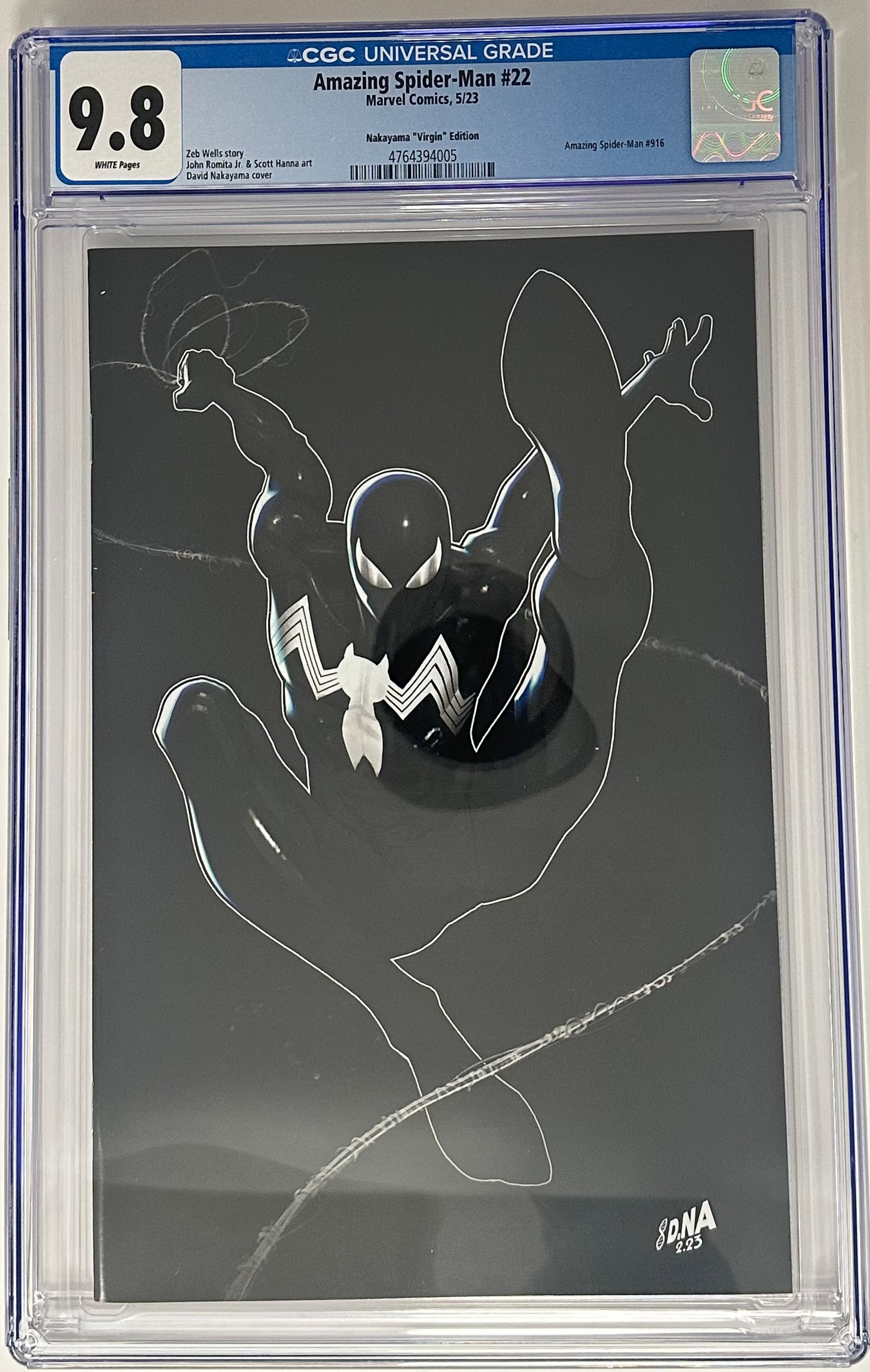 AMAZING SPIDER-MAN #22 CGC 9.8 BLUE LABEL DAVID NAKAYAMA EXCLUSIVE VIRGIN VAR [IN STOCK]