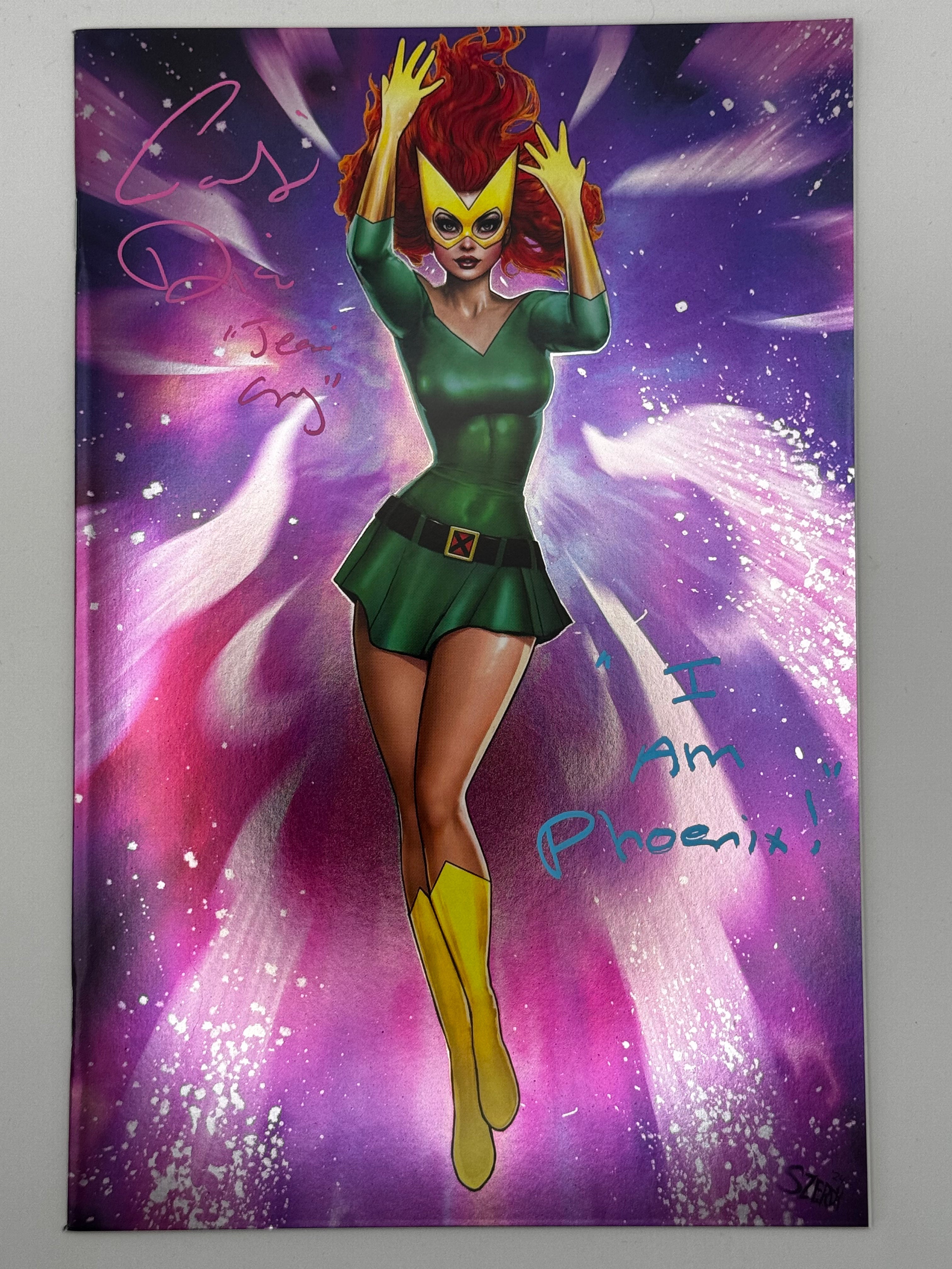 [SIGNED W/ COA] PHOENIX #1 CATHERINE DISHER [VOICE OF JEAN GREY] SDCC FOIL MARVEL GIRL[ IN STOCK]