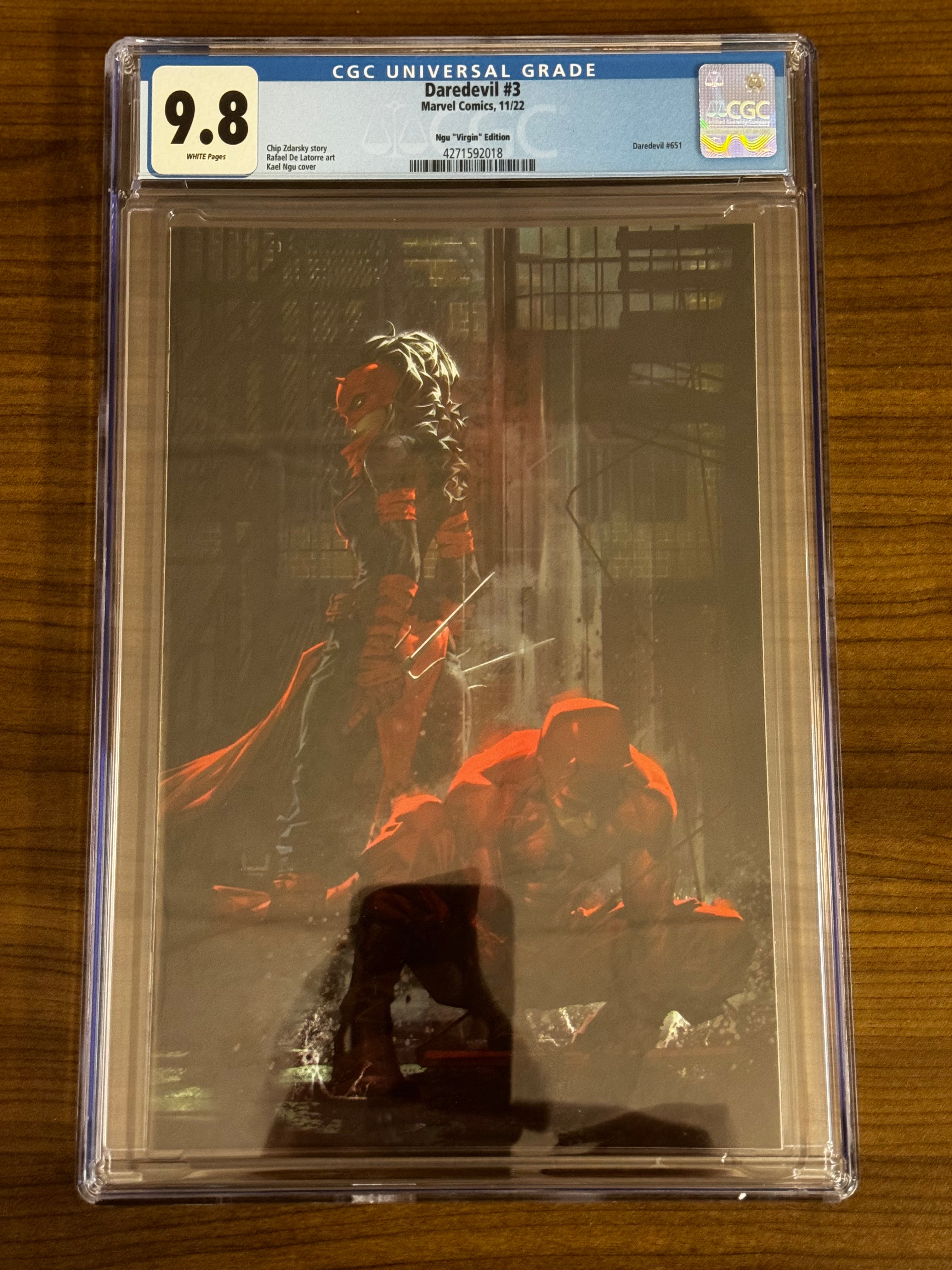 DAREDEVIL #3 KAEL NGU UNKNOWN COMICS EXCLUSIVE VIRGIN VAR CGC 9.8 BLUE LABEL [IN STOCK]