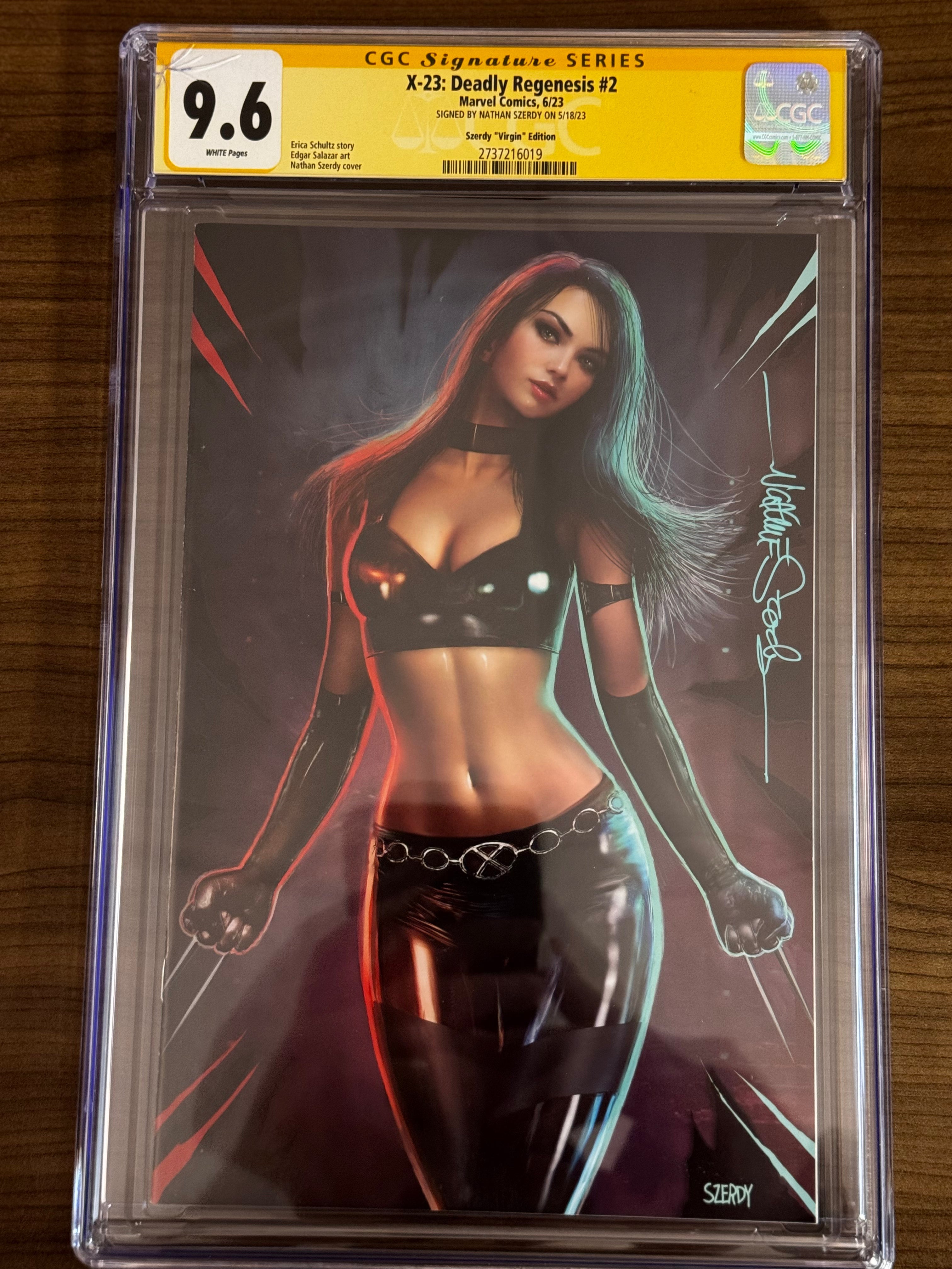 X-23 DEADLY REGENESIS #2 SIGNED BY NATHAN SZERDY CGC 9.6 SS YELLOW LABEL [IN STOCK]