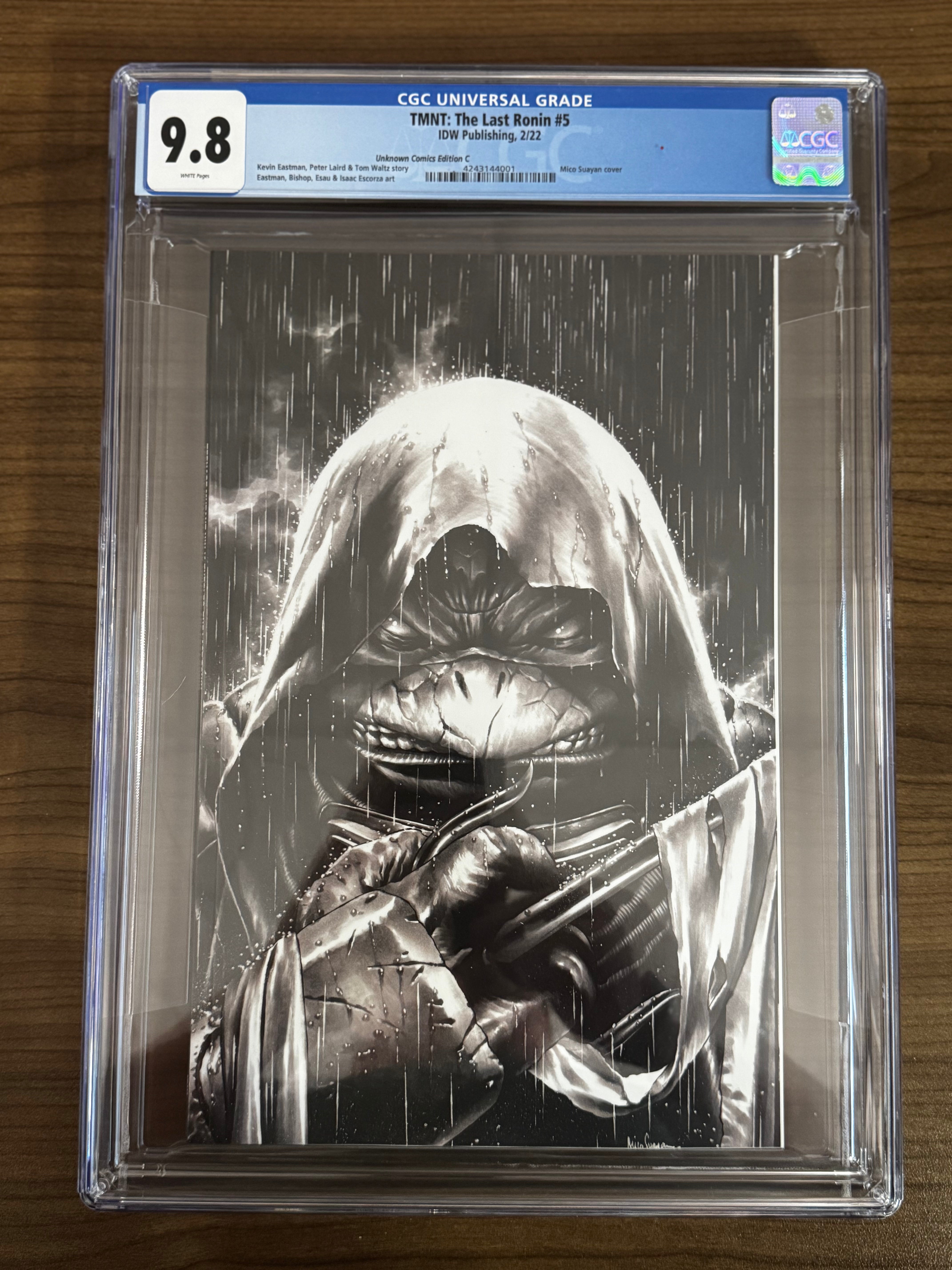 TMNT THE LAST RONIN #5 MICO SUAYAN UNKNOWN COMICS EXCLUSIVE VAR CGC 9.8 BLUE LABEL [IN STOCK]