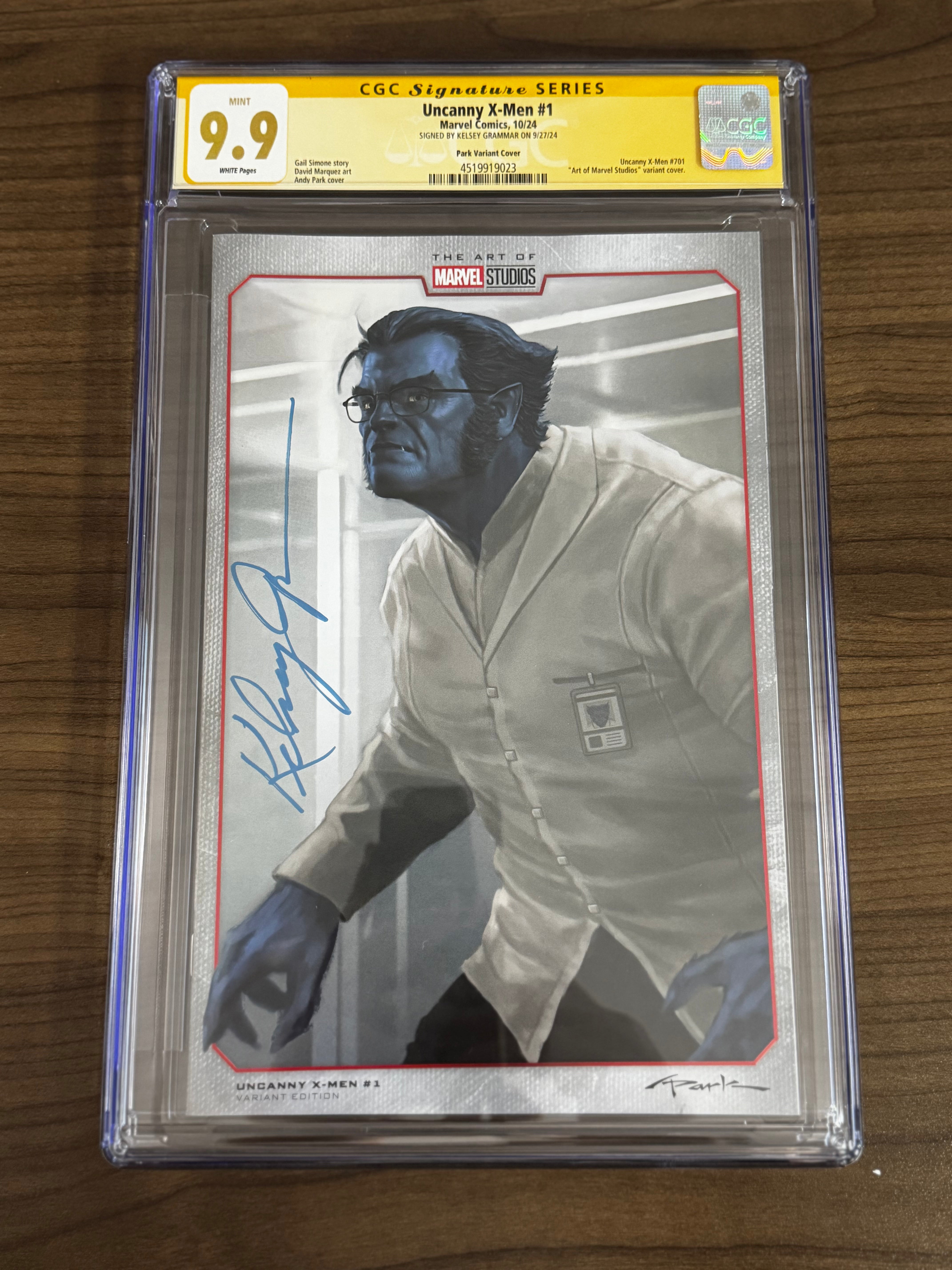 UNCANNY X-MEN #1 SIGNED BY KELSEY GRAMMER 9.9 MINT SS YELLOW LABEL [IN STOCK]