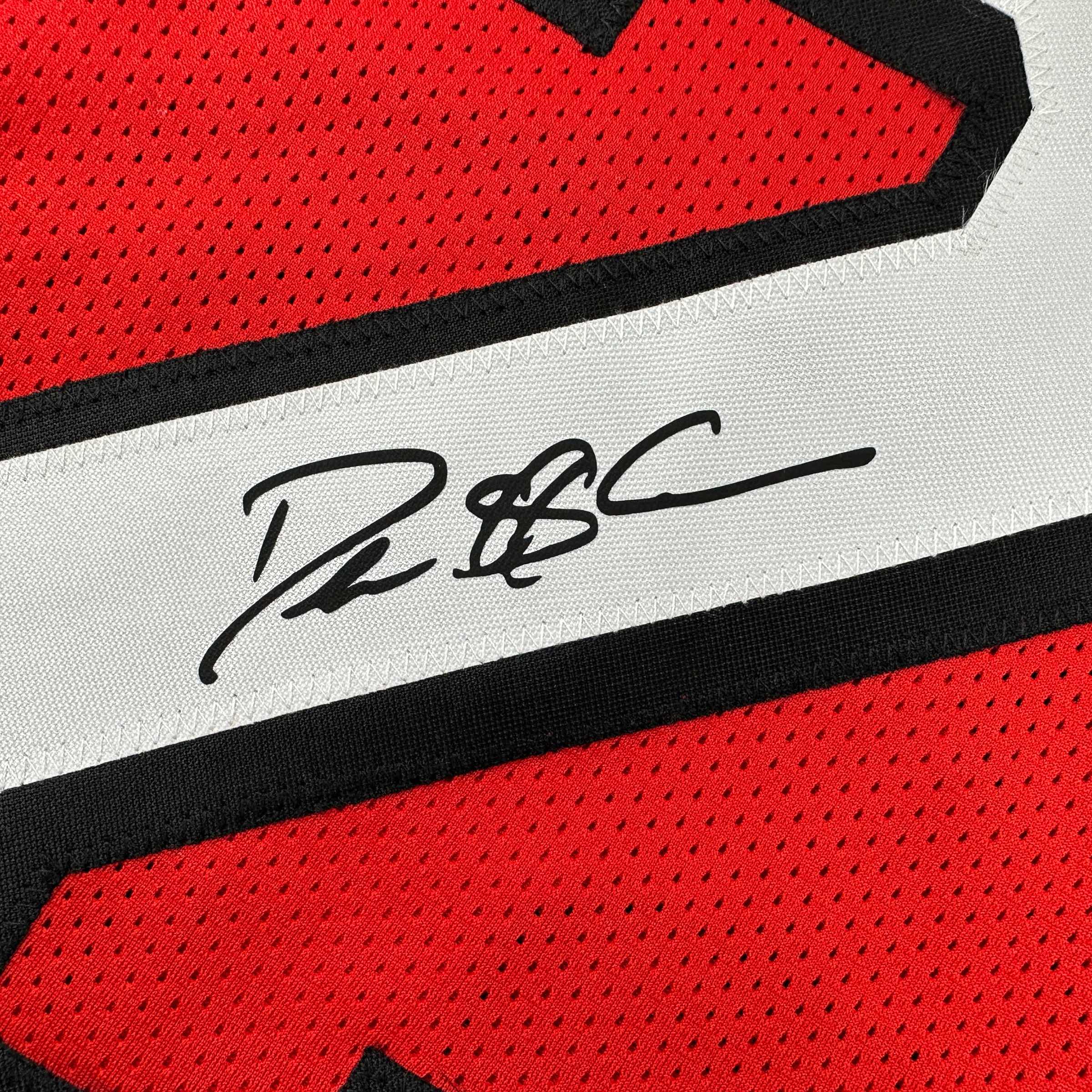 Facsimile Autographed Deion Sanders San Francisco Red Reprint Laser Auto Football Jersey Size Men's XL