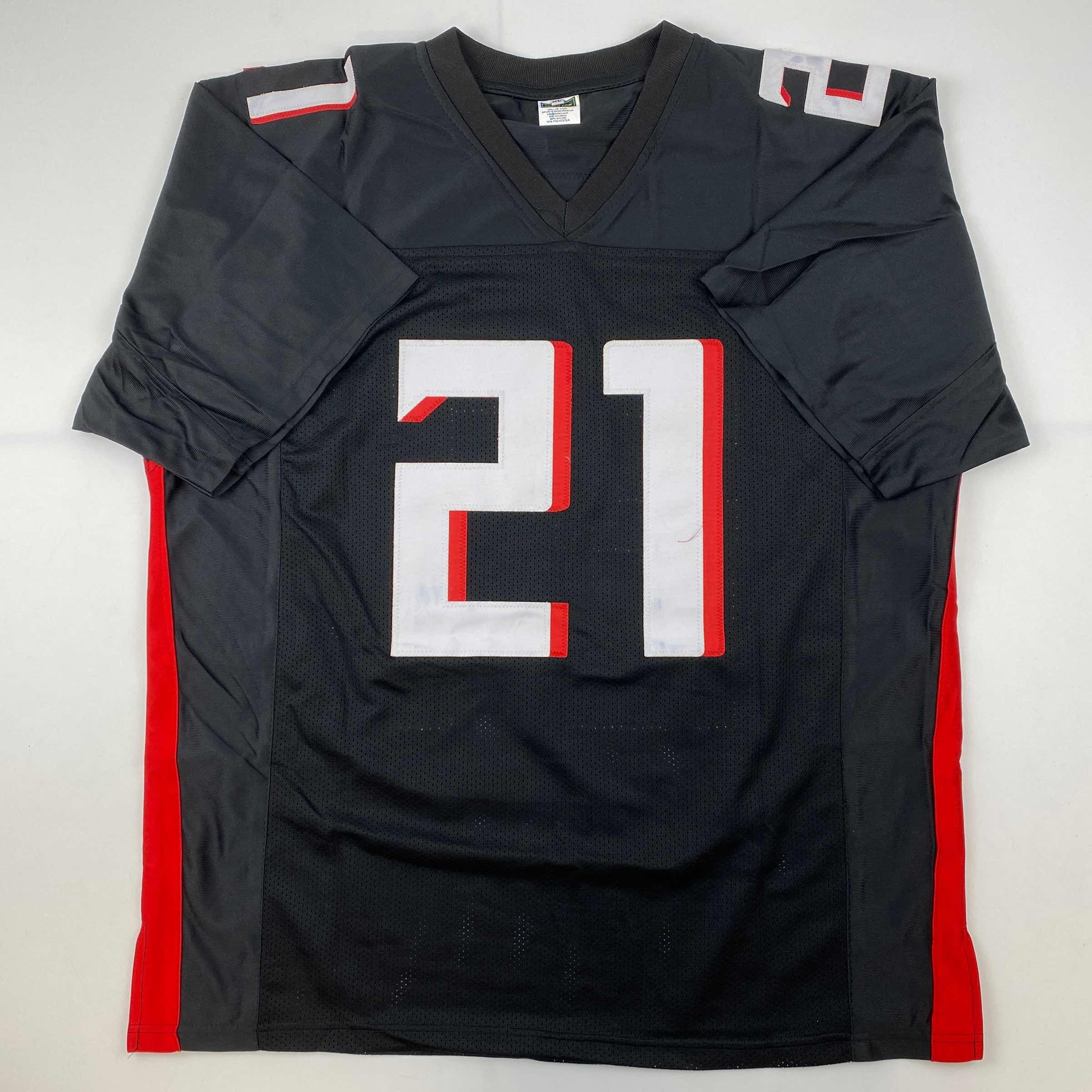 Facsimile Autographed Todd Gurley II Atlanta Black Reprint Laser Auto Football Jersey Size Men's XL