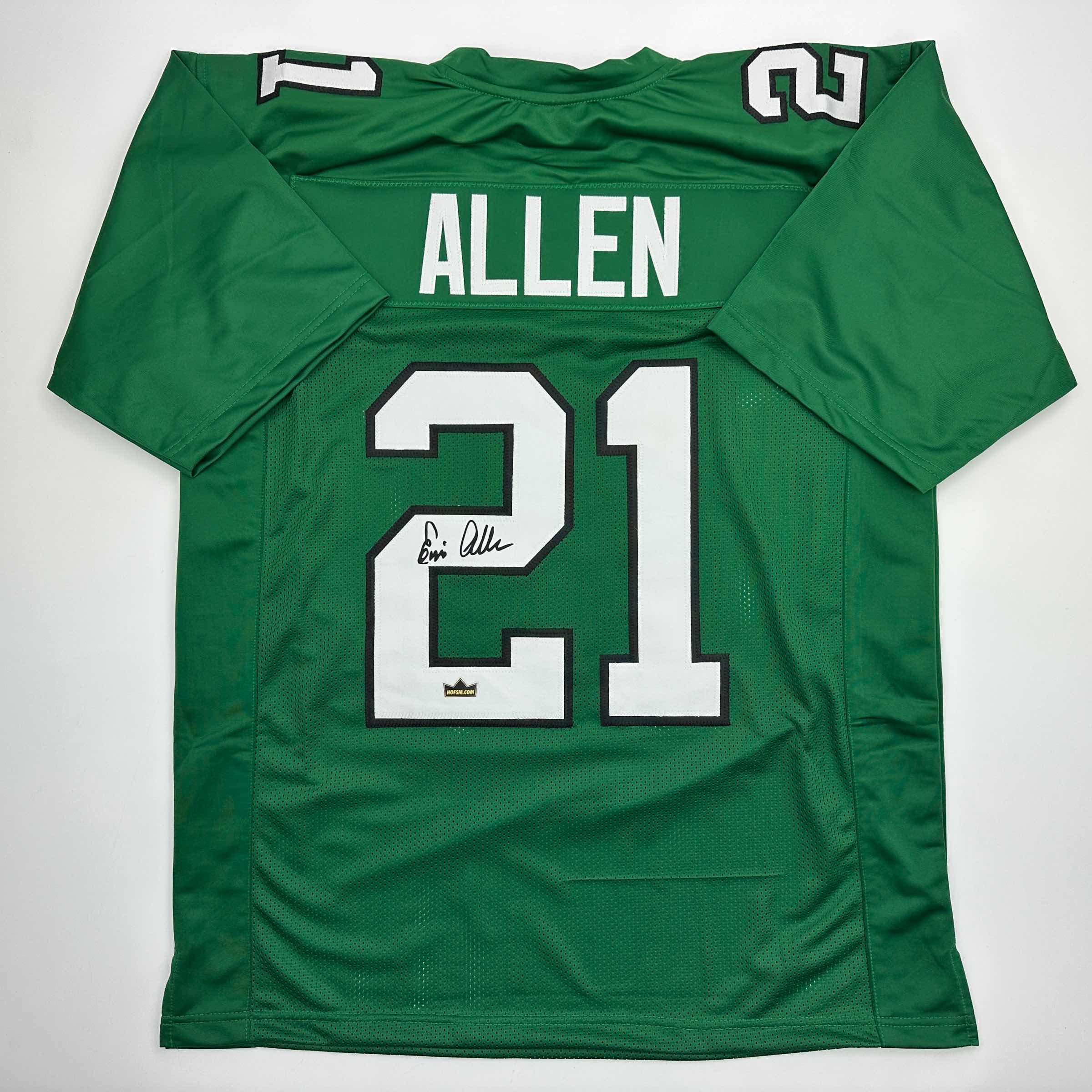 Facsimile Autographed Eric Allen Philadelphia Kelly Green Reprint Laser Auto Football Jersey Size Men's XL