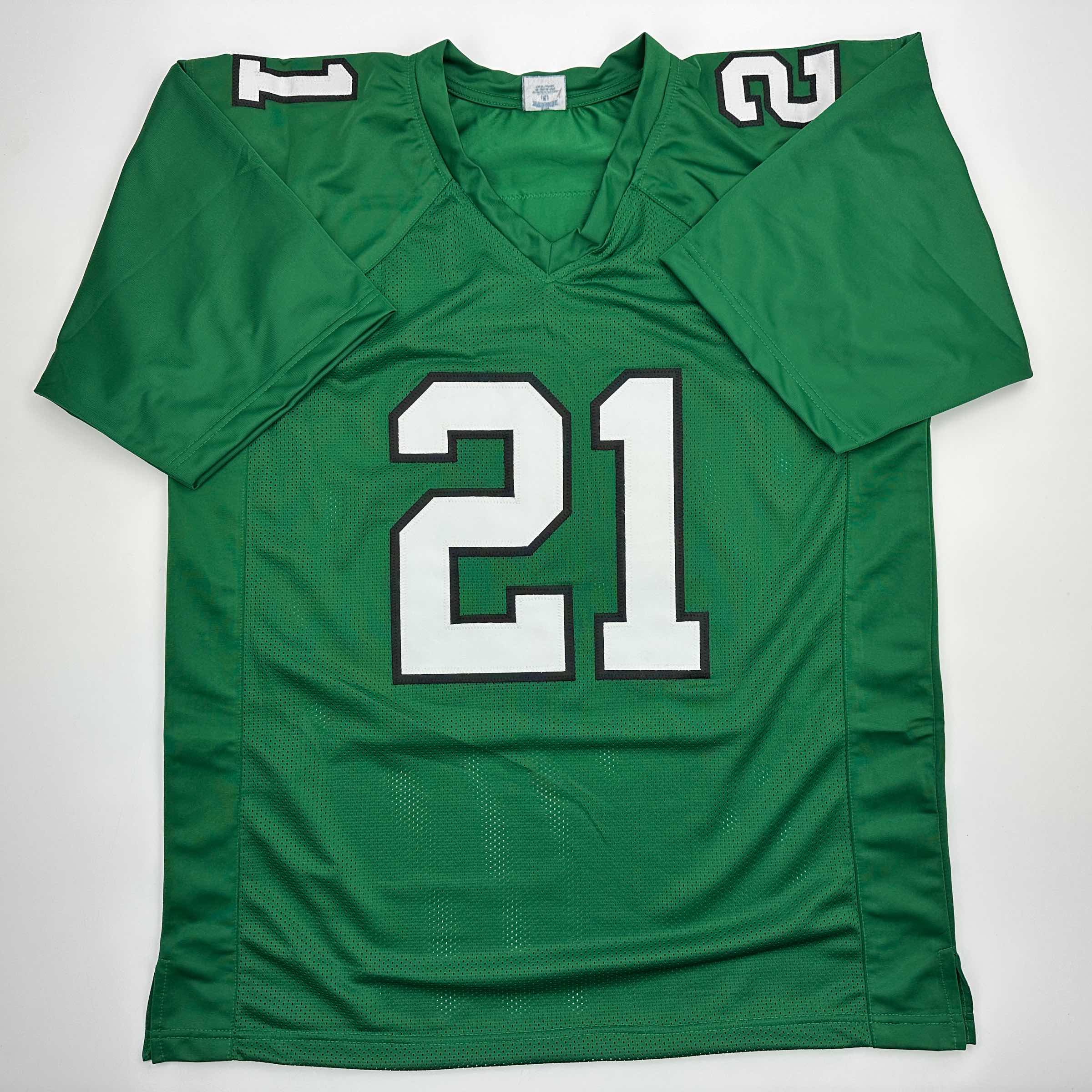 Facsimile Autographed Eric Allen Philadelphia Kelly Green Reprint Laser Auto Football Jersey Size Men's XL