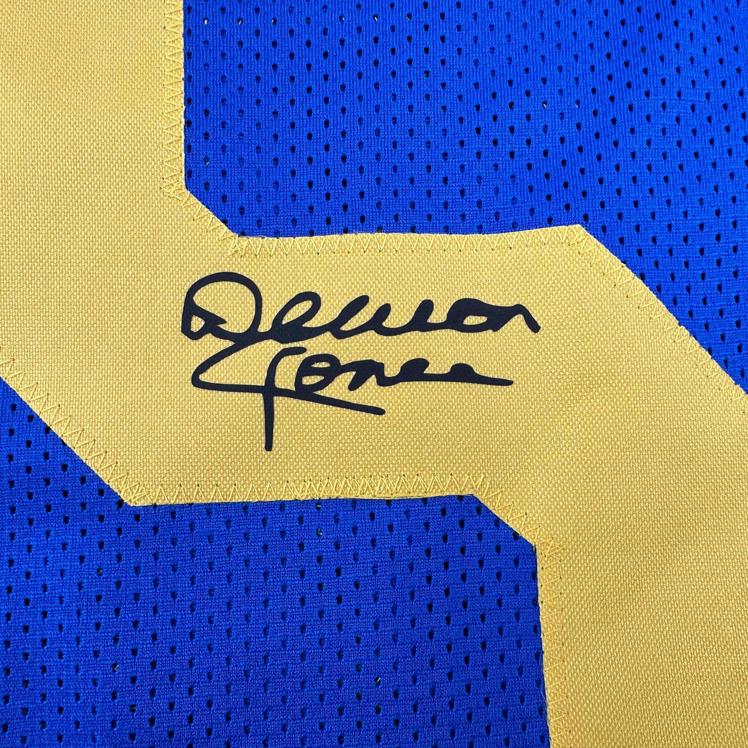 Facsimile Autographed Deacon Jones Los Angeles LA Royal Blue Retro Reprint Laser Auto Football Jersey Size Men's XL