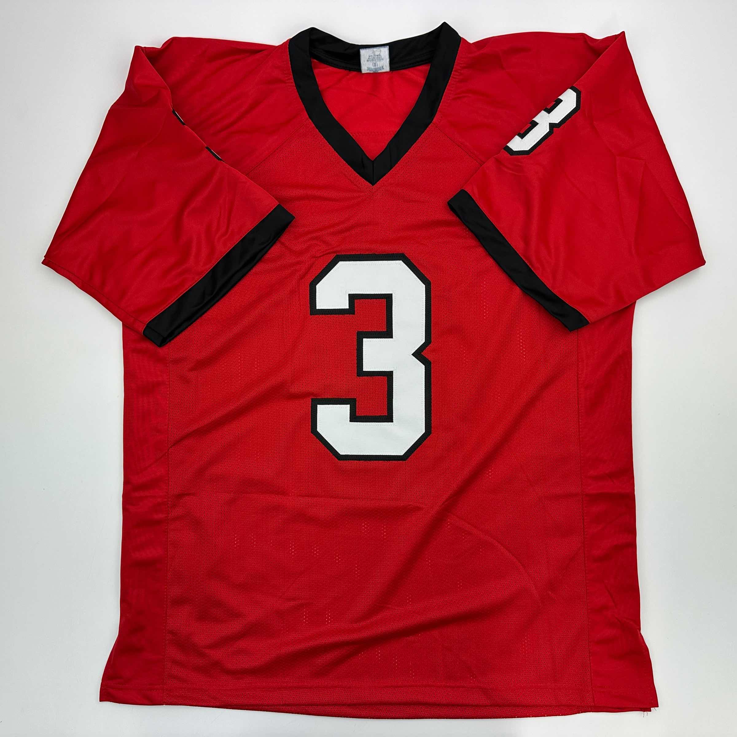 Facsimile Autographed Nate Frazier Georgia Red Reprint Laser Auto College Football Jersey Size Men's XL