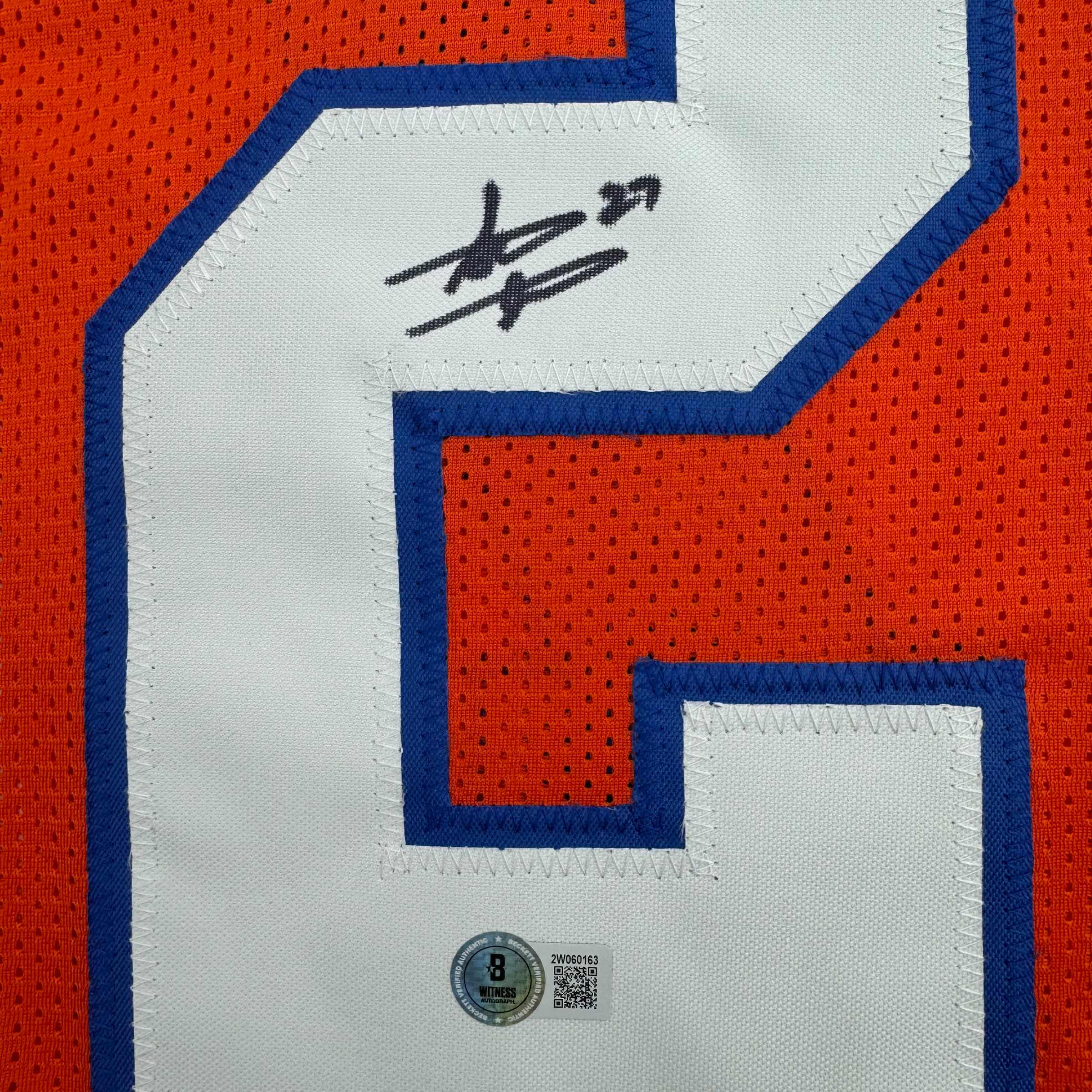 Autographed/Signed Steve Atwater Denver Retro Orange Football Jersey Beckett BAS COA