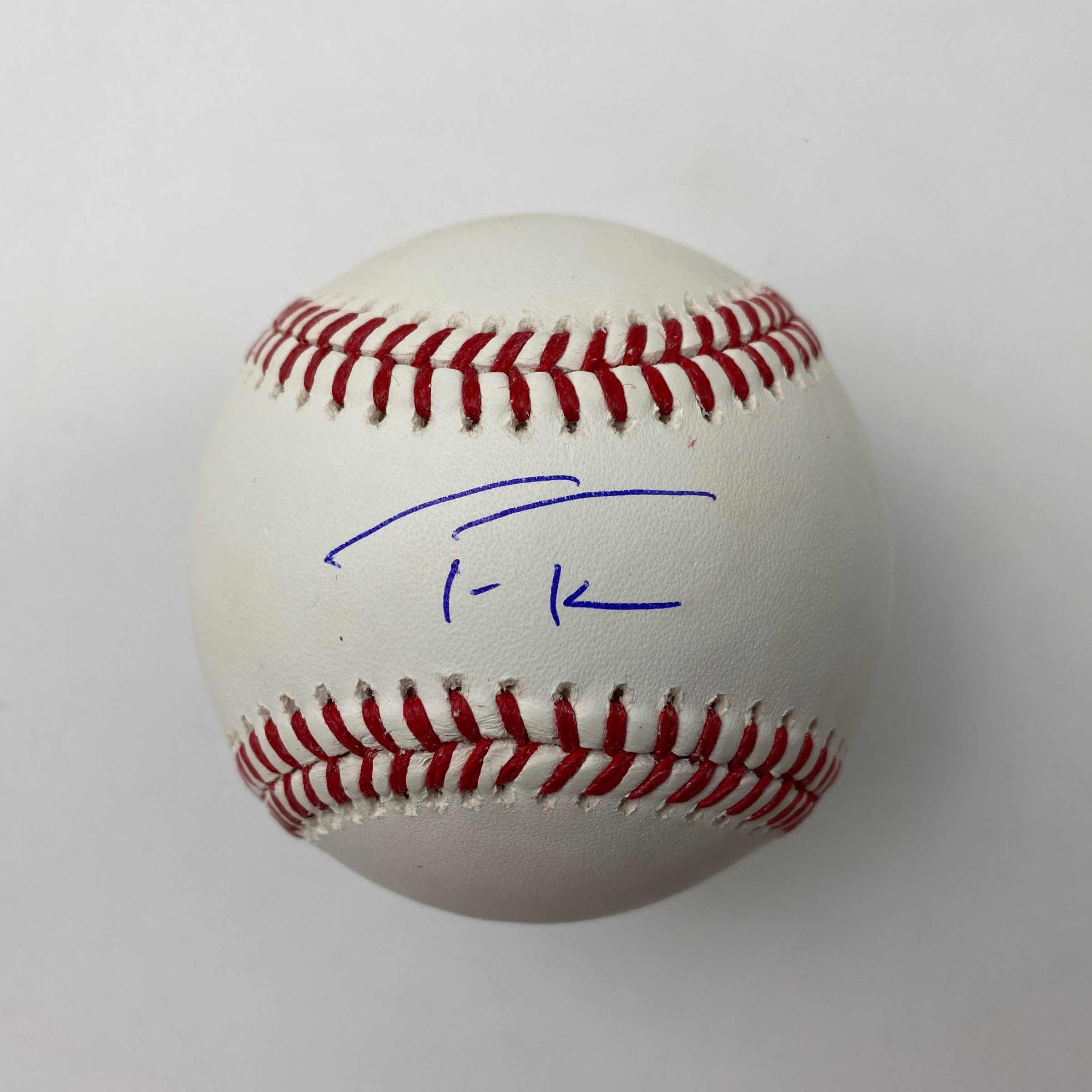 Autographed/Signed Trea Turner Rawlings Official Major League Baseball ROML JSA COA Auto