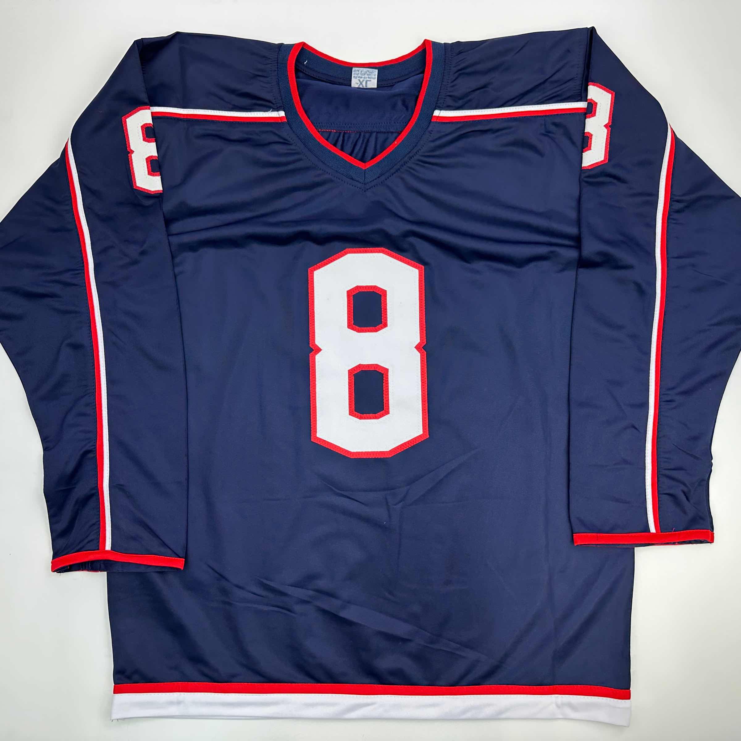 Facsimile Autographed Zach Werenski Columbus Blue Reprint Laser Auto Hockey Jersey Size Men's XL