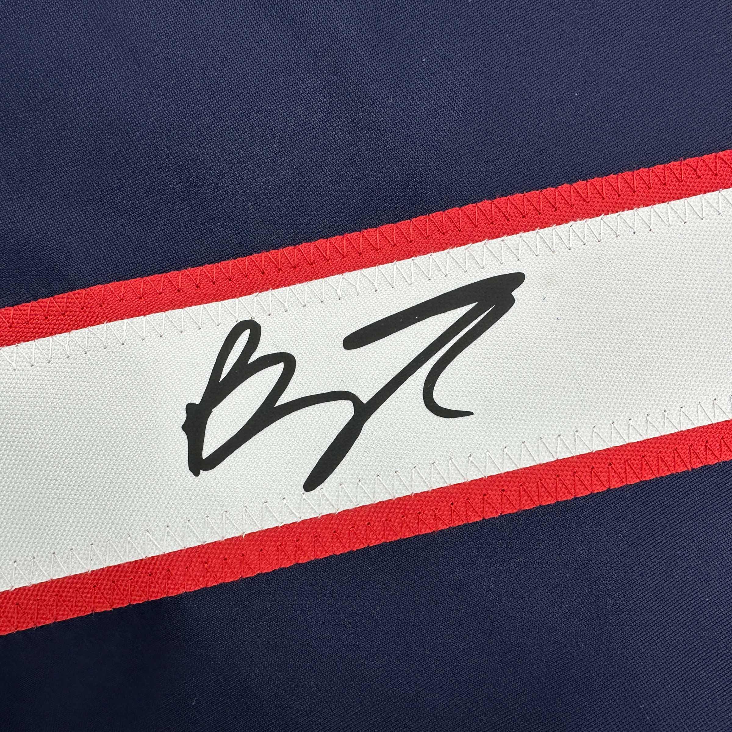 Facsimile Autographed Brady Tkachuk United States USA Blue 2025 4 Nations Face-Off Reprint Laser Auto Hockey Jersey Size Men's XL