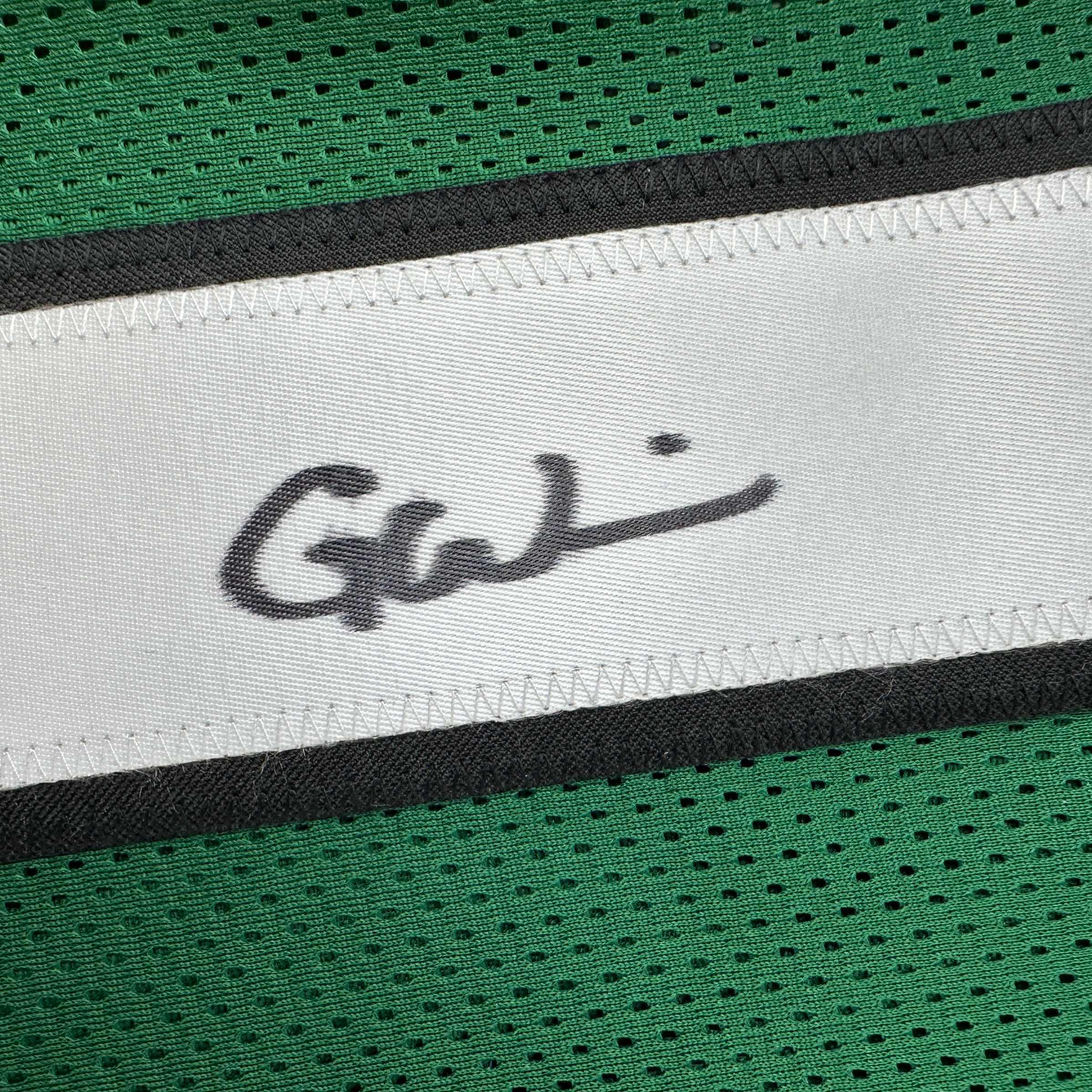 Autographed/Signed Garrett Wilson New York Green Football Jersey JSA COA