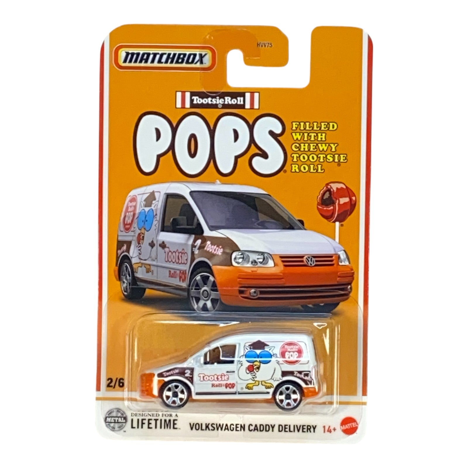 Matchbox Volkswagen Caddy Delivery "Tootsie Roll Pops" - Matchbox Candy Series 2/6