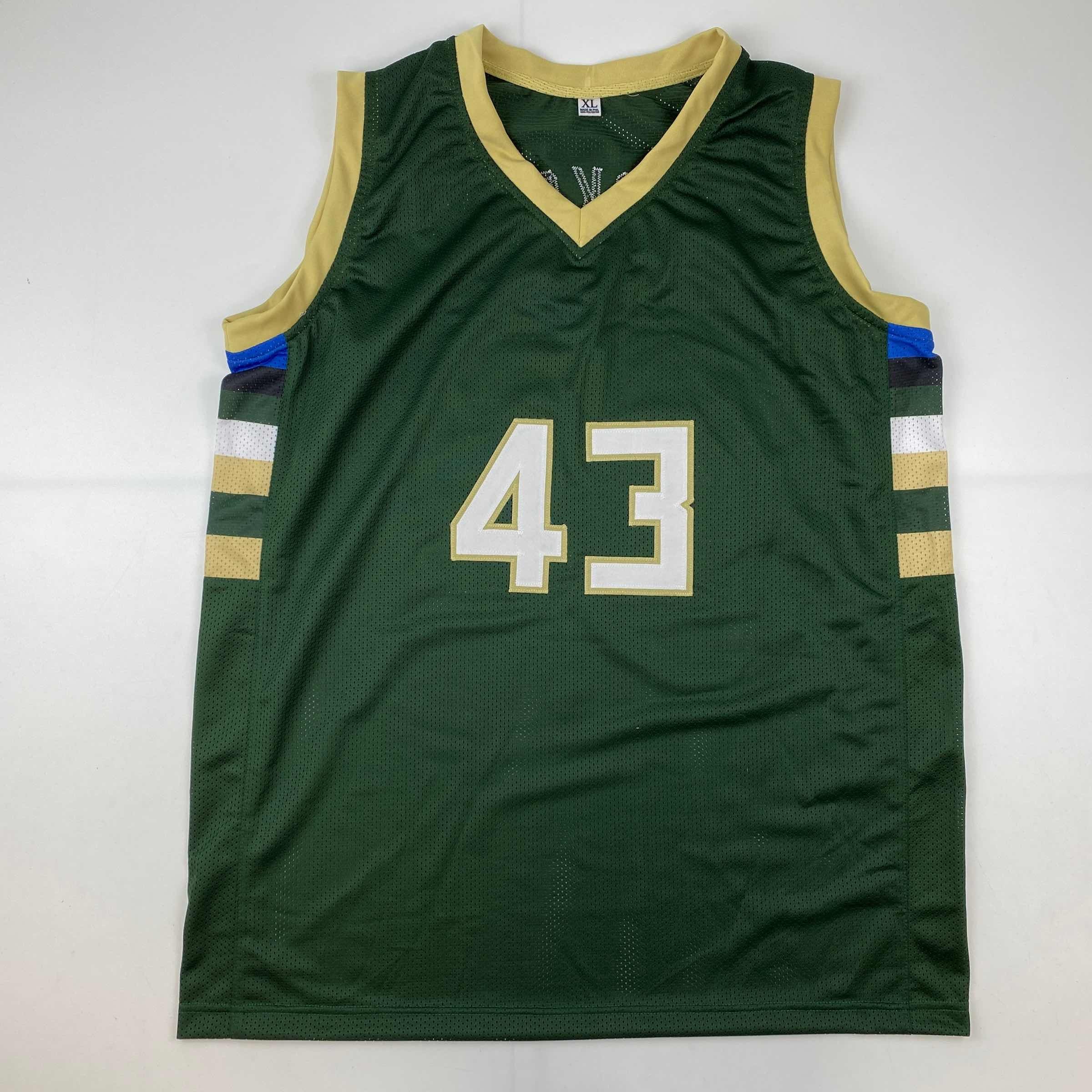 Autographed/Signed Thanasis Antetokounmpo Milwaukee Green Basketball Jersey Beckett BAS COA