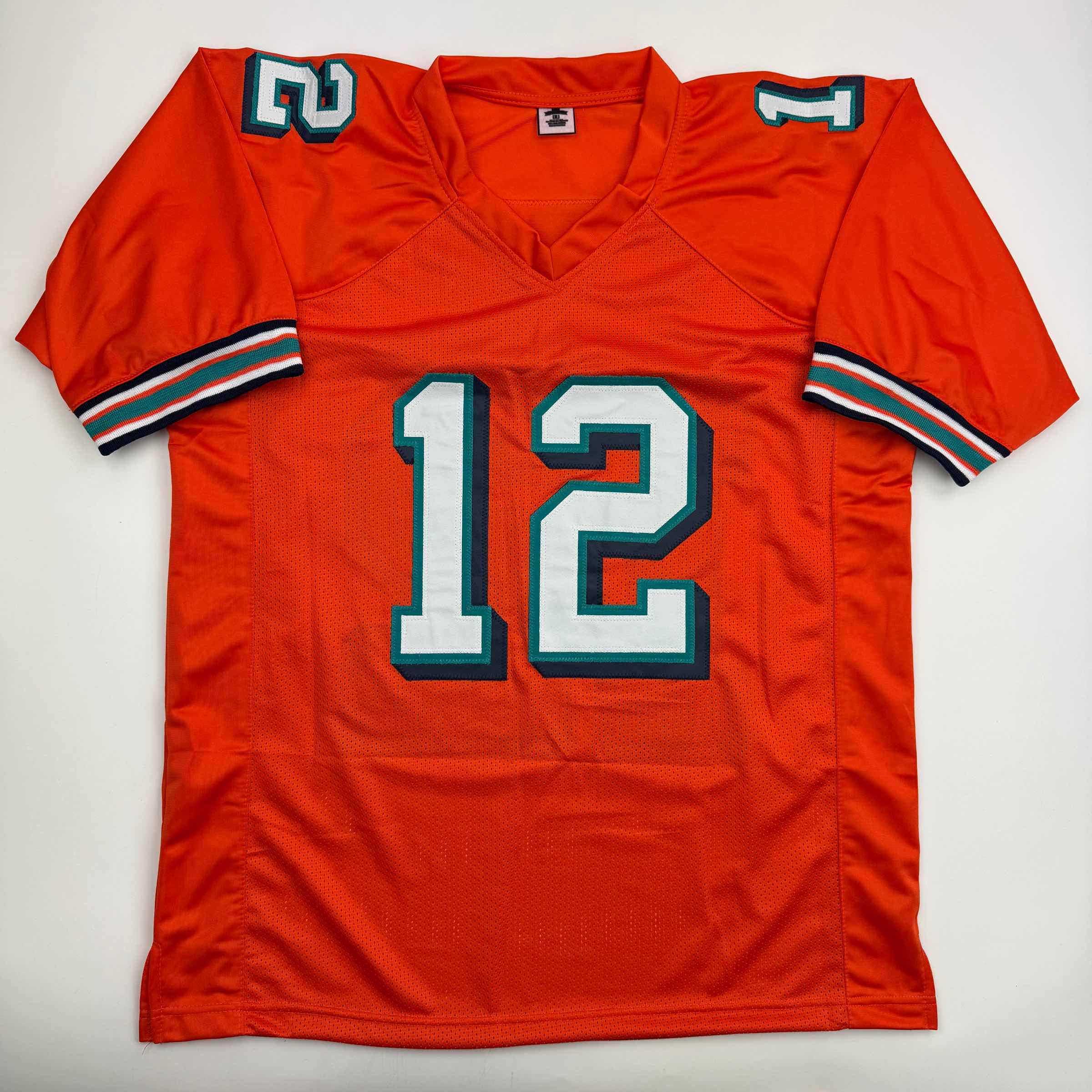 Autographed/Signed Bob Griese Miami Orange Football Jersey JSA COA