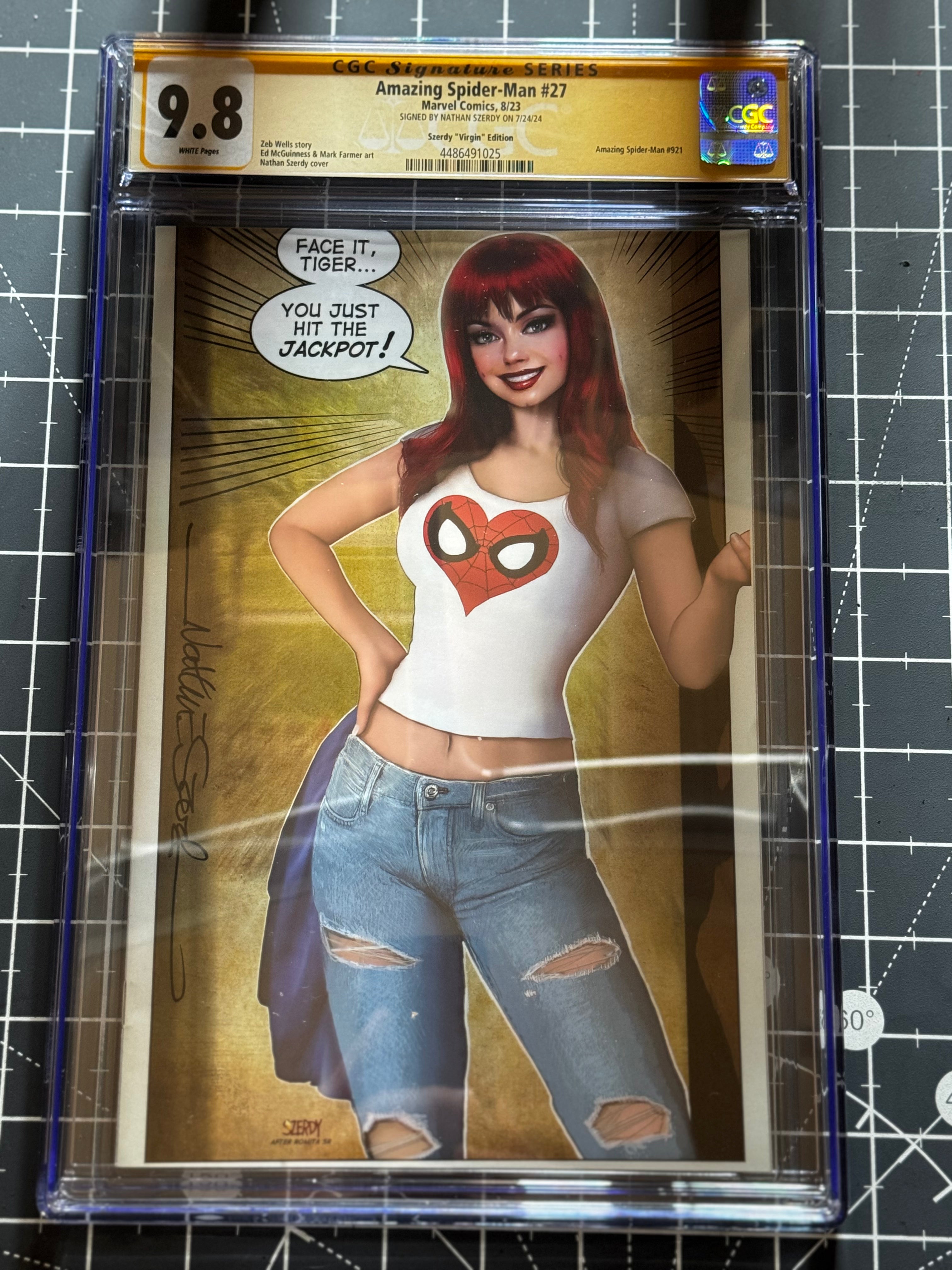 AMAZING SPIDER-MAN #27 VIRGIN SIGNED BY SZERDY CGC 9.8 YELLOW LABEL SZERDY EXCLUSIVE VAR