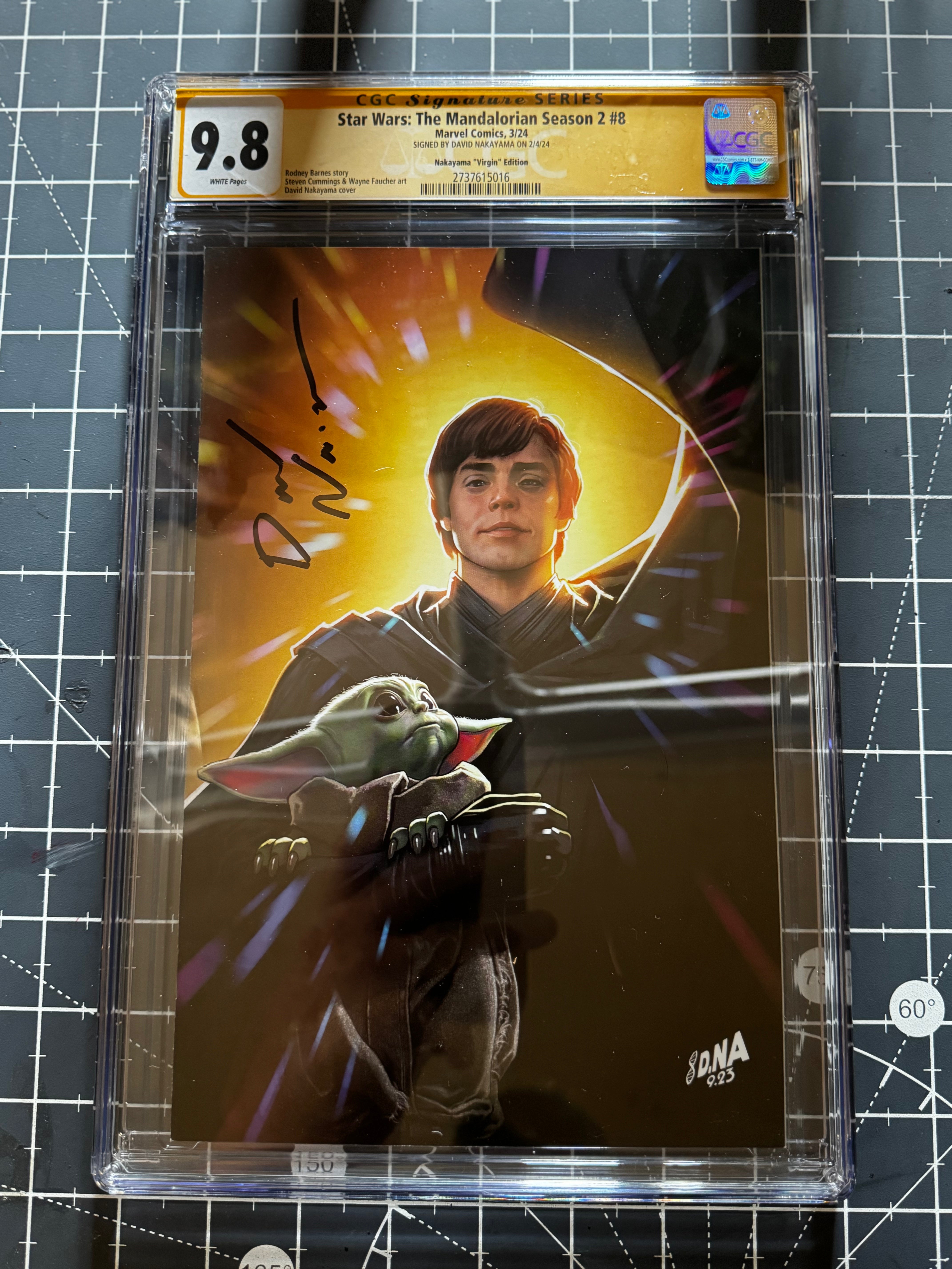 Star Wars The Mandalorian S2 #8 Virgin Signed by David Nakayama CGC 9.8 Yellow Label Nakayama Exclusive Var