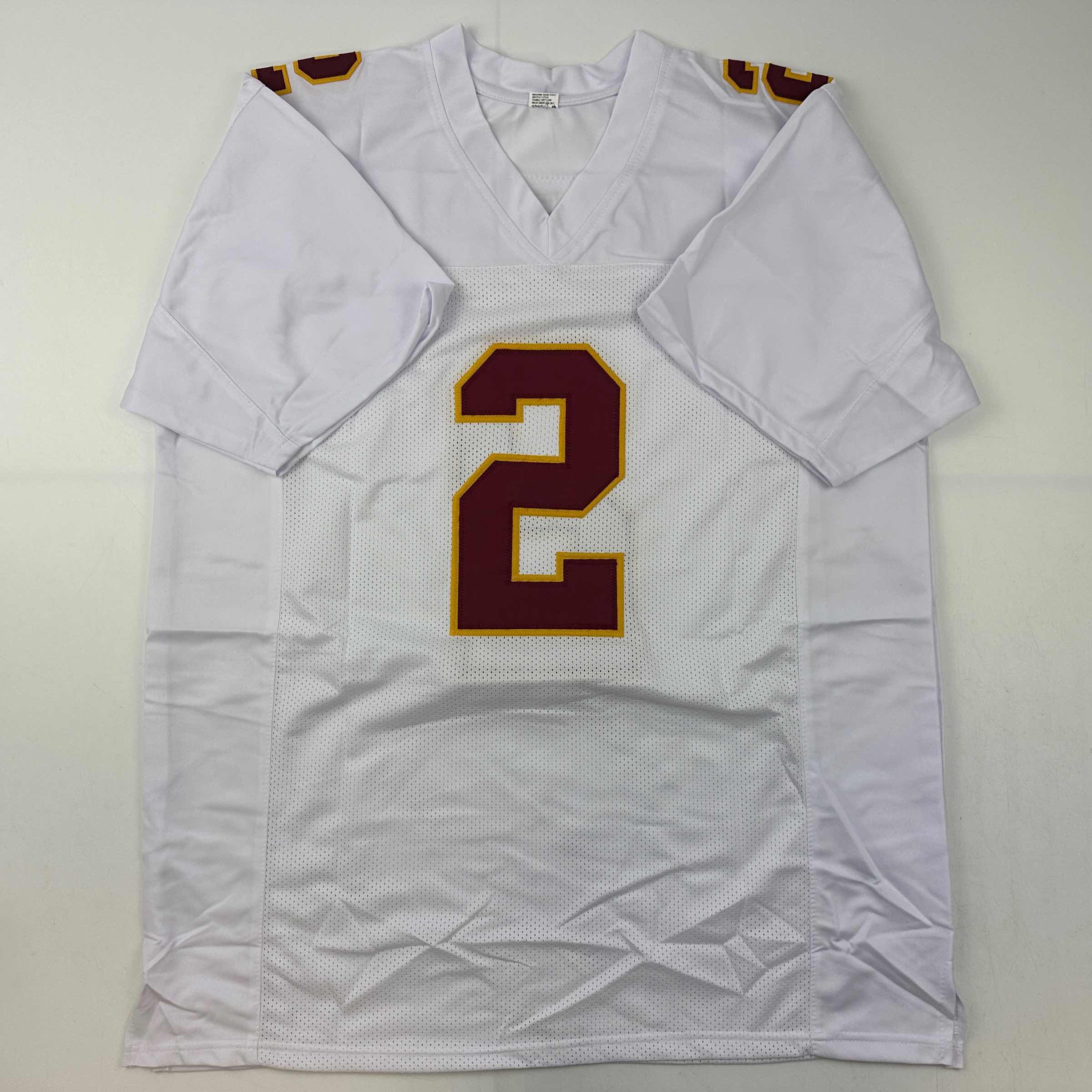 Autographed/Signed Deion Sanders Florida State FSU White College Football Jersey Beckett BAS COA