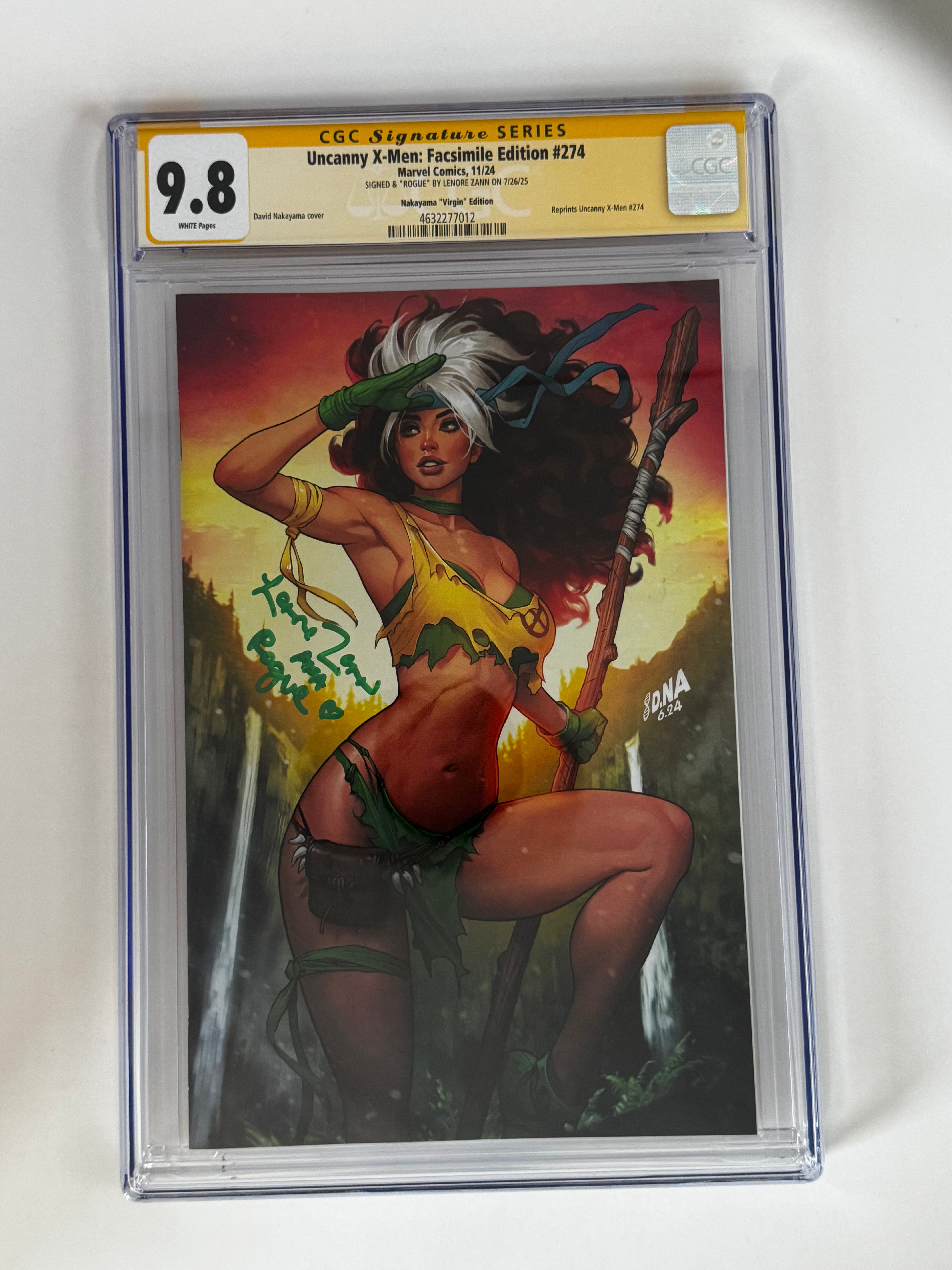 [Signed by Lenore Zann] Uncanny X-Men Facsimile Edition #274 CGC 9.8 Yellow Label Nakayama Exclusive Virgin Var