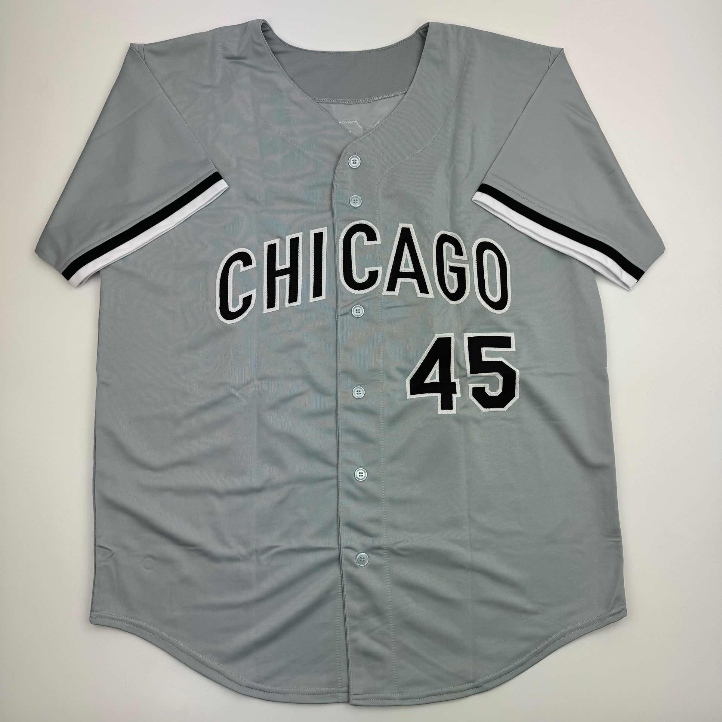 Autographed/Signed Garrett Crochet Chicago Grey Baseball Jersey Beckett BAS COA