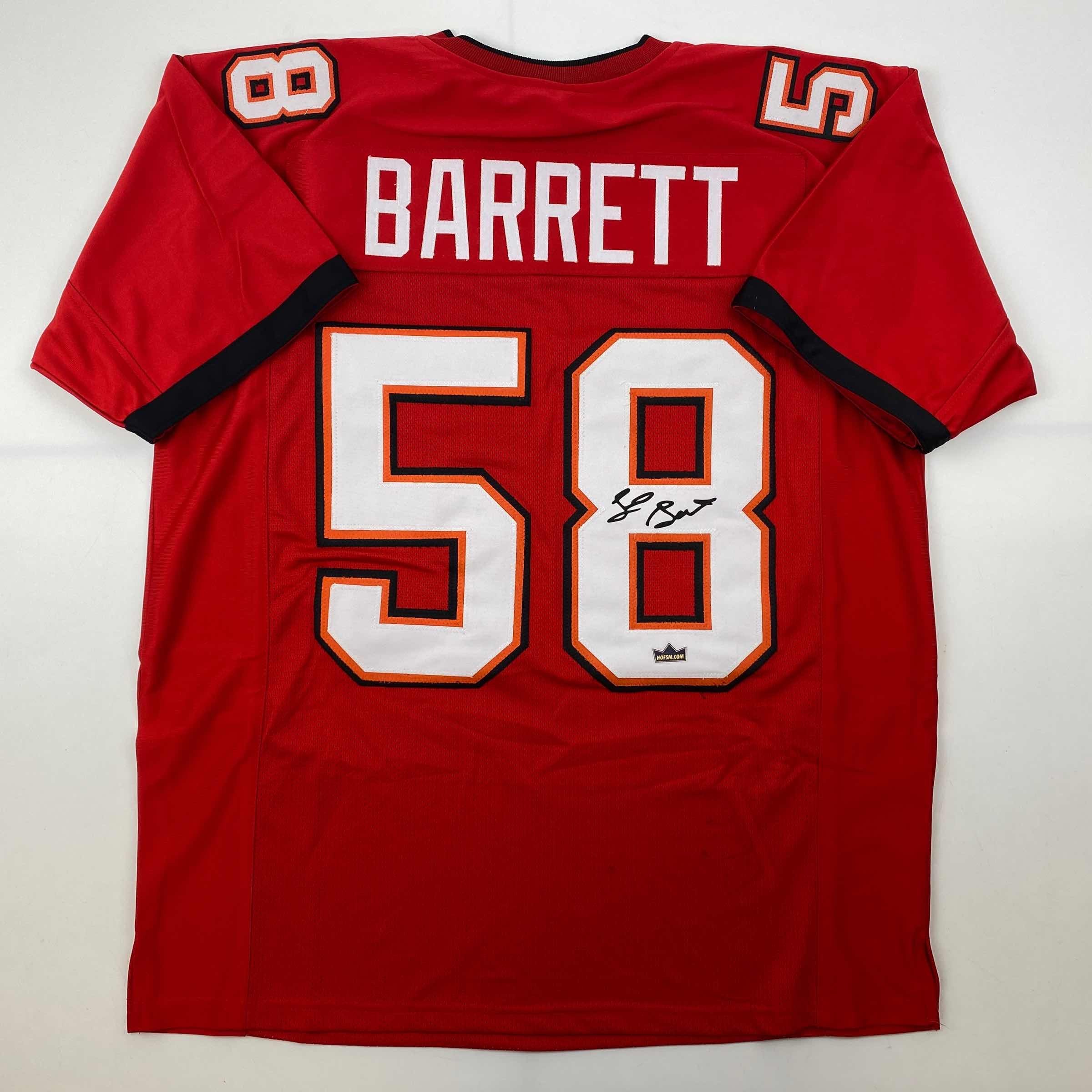 Facsimile Autographed Shaquil Shaq Barrett Tampa Bay Red Reprint Laser Auto Football Jersey Size Men's XL