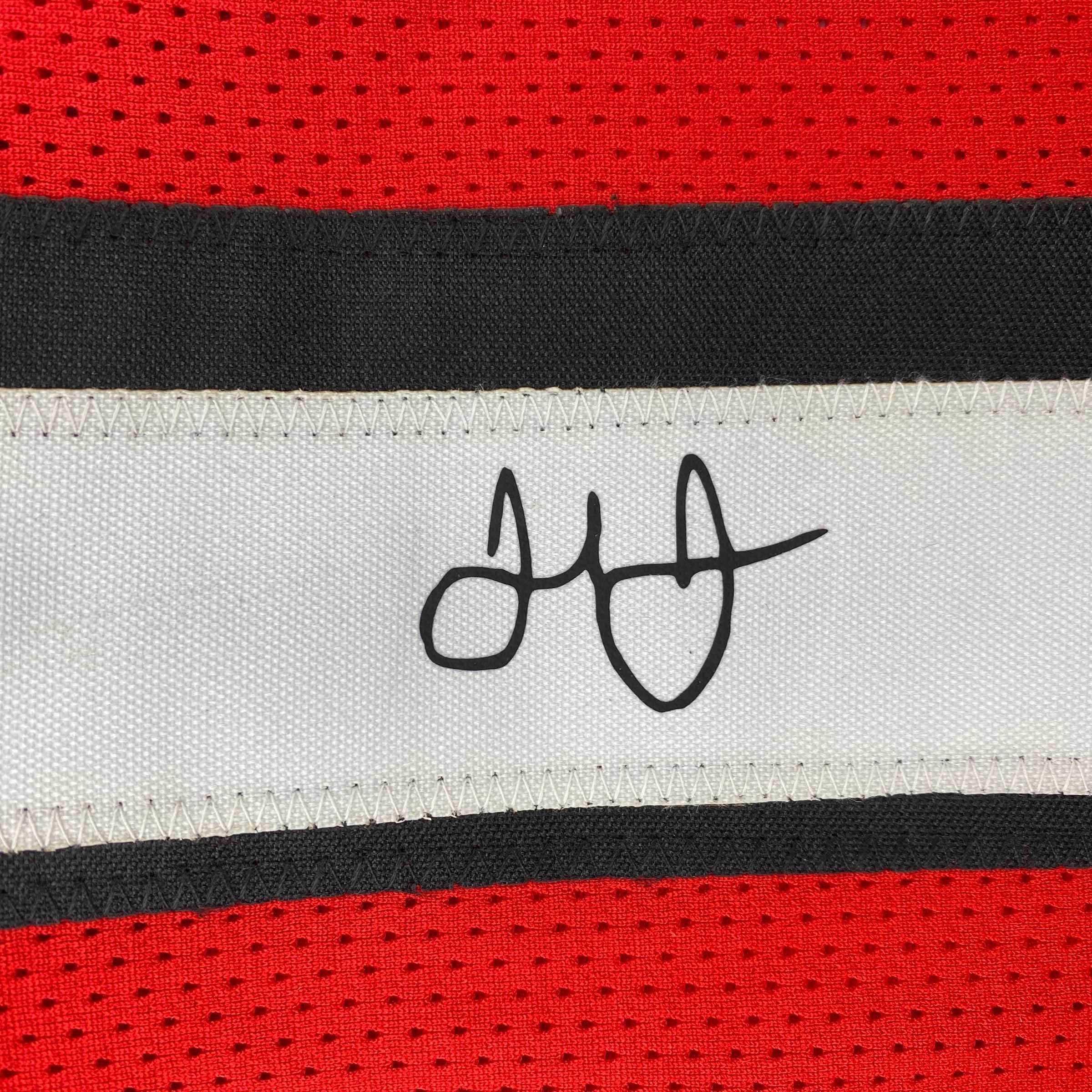 Facsimile Autographed Julio Jones Atlanta Red Reprint Laser Auto Football Jersey Size Men's XL