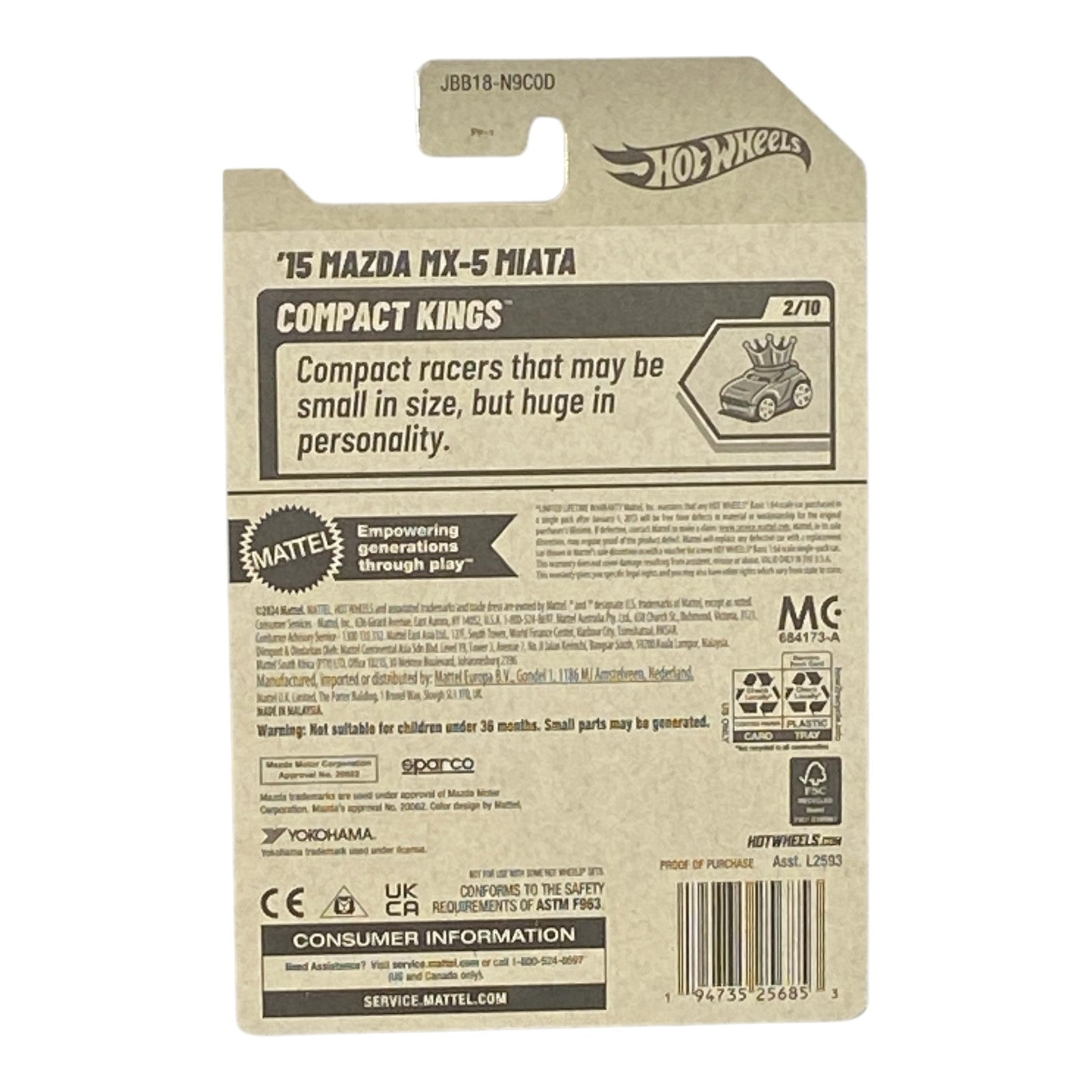 Hot Wheels '15 Mazda MX-5 Miata - Compact Kings Series 2/10